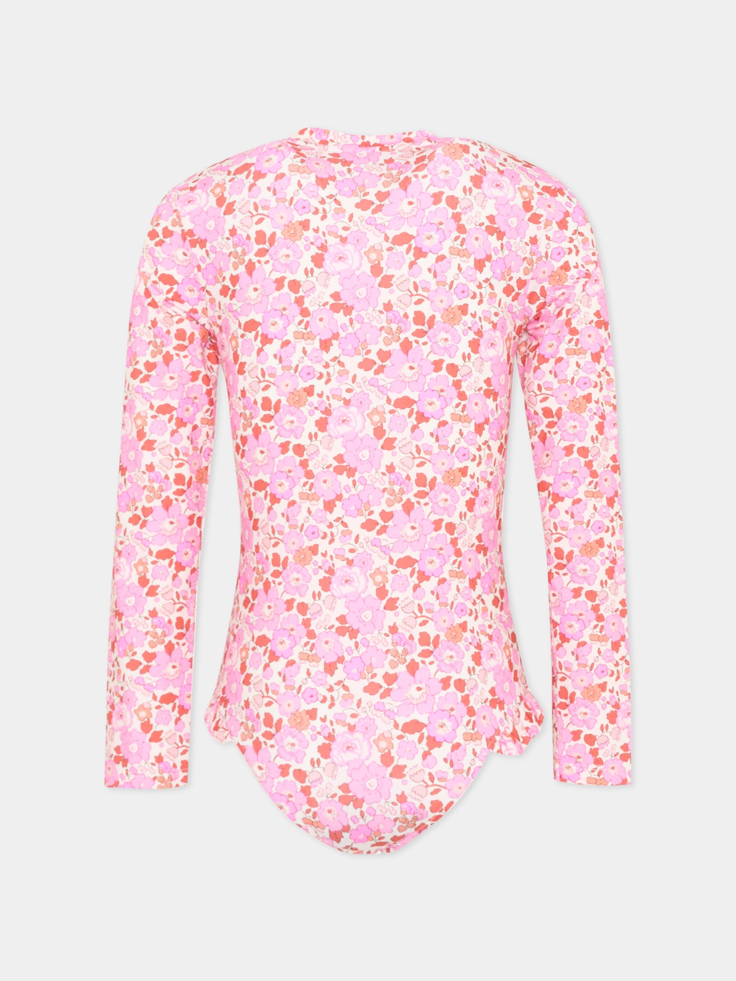 Anti UV rosa per bambina floreale,Pesciolino Rosso,MUTA IN S 166