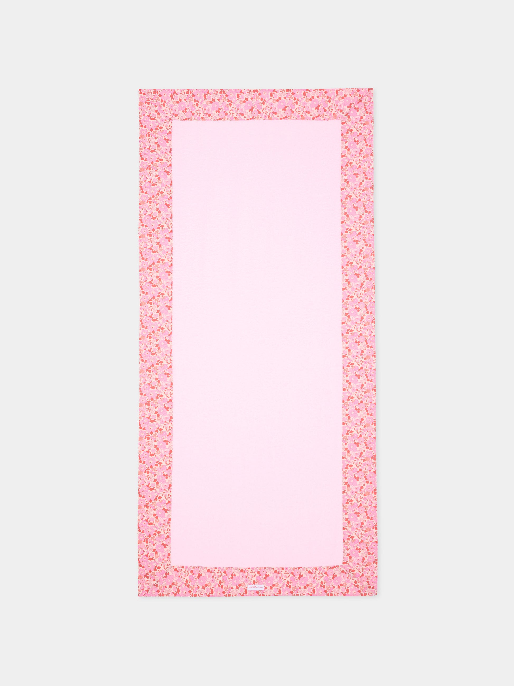 Telo mare rosa per bambina floreale,Pesciolino Rosso,TELO MARE S 166