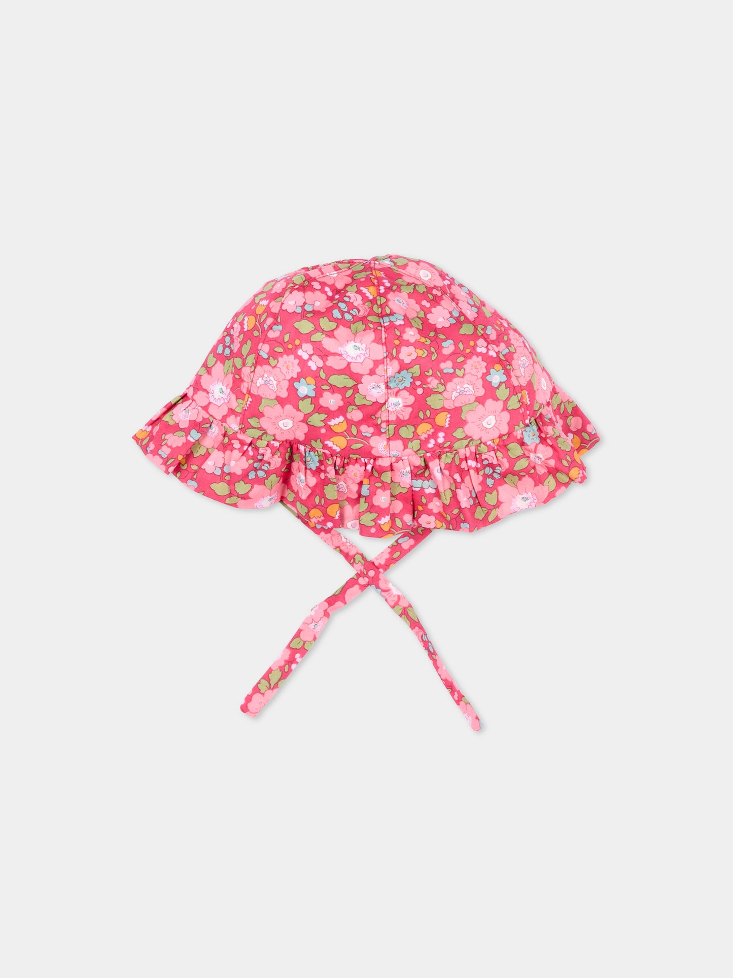 Cloche rossa floreale per neonata,Pesciolino Rosso,CP S 182