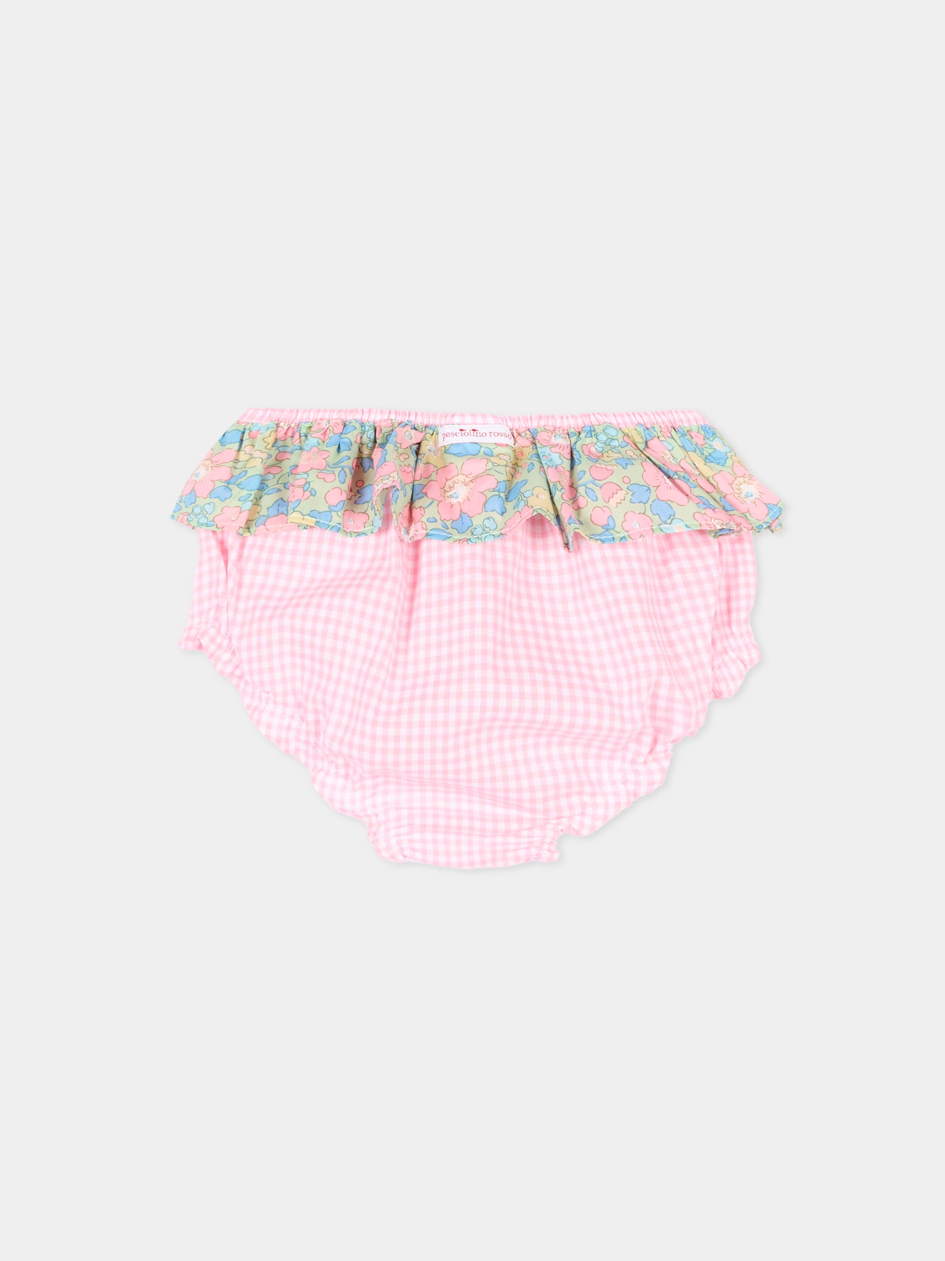 Slip bikini rosa per neonata floreale,Pesciolino Rosso,N02 PATCH S 184