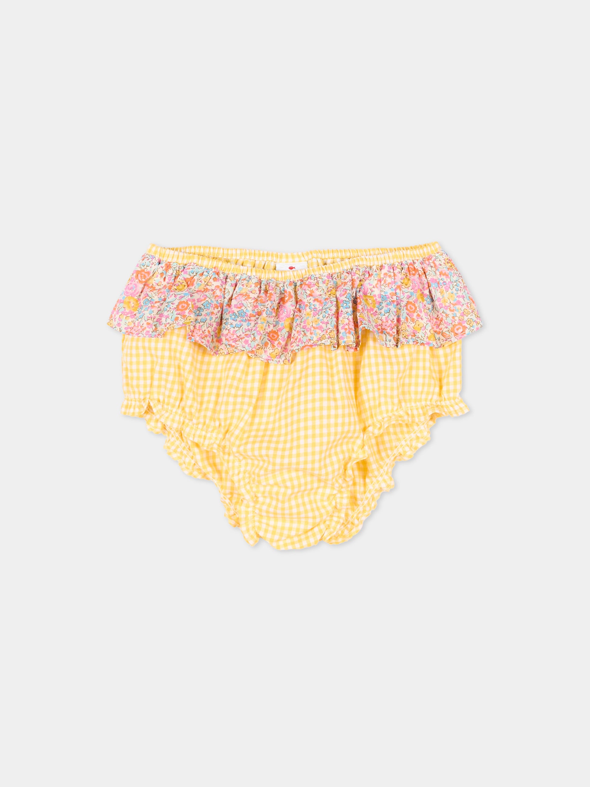 Slip bikini giallo per neonata vichy,Pesciolino Rosso,N02 PATCH S 186