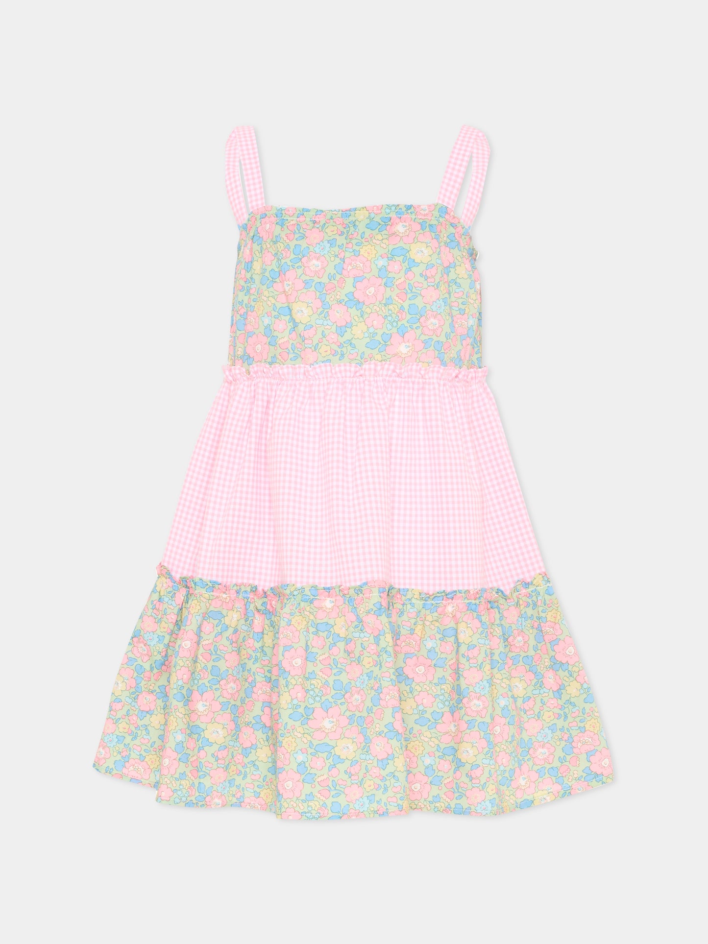 Copricostume rosa per bambina floreale,Pesciolino Rosso,ABI 14 PATCH S 184