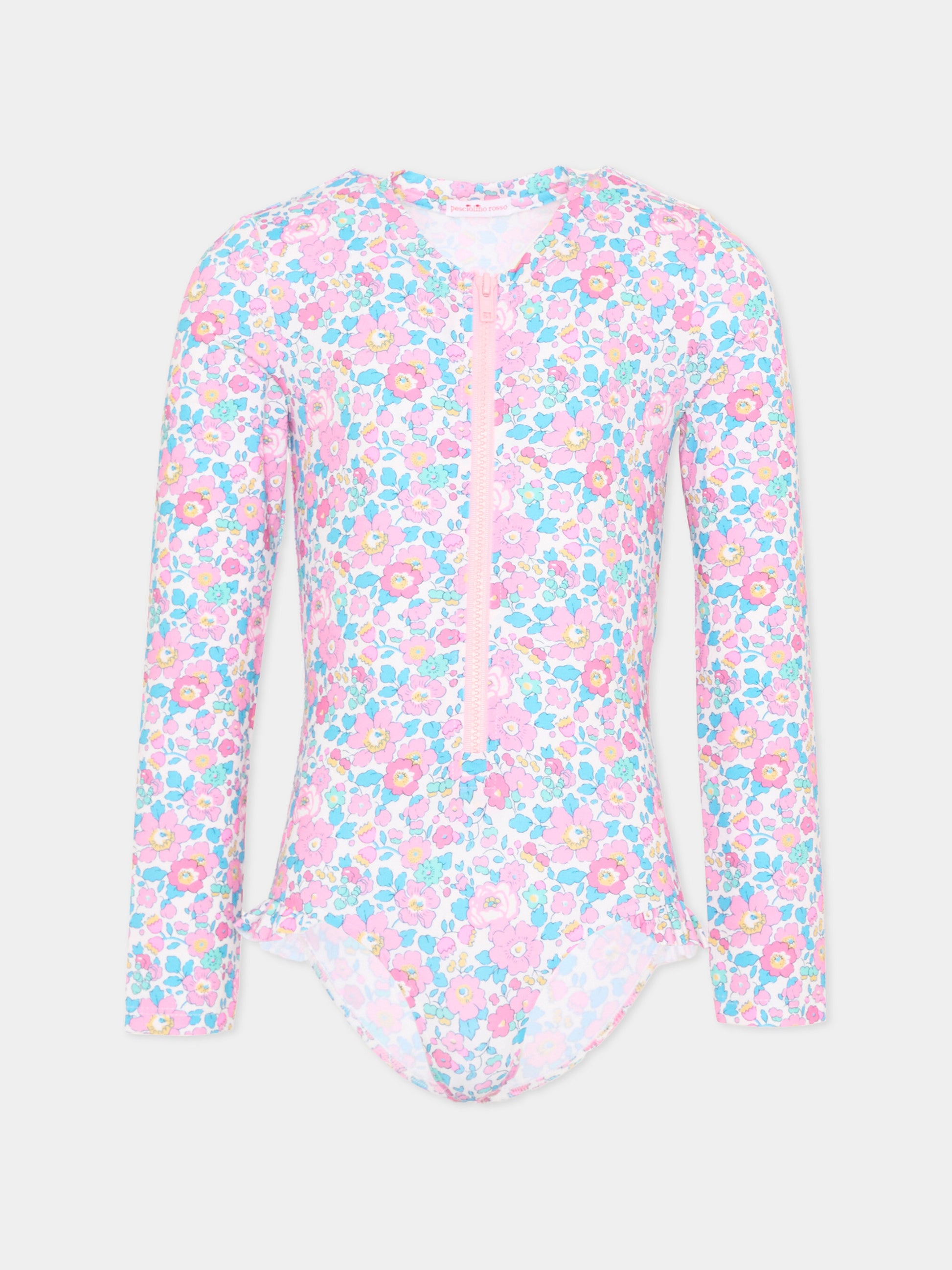 Muta multicolor per bambina floreale,Pesciolino Rosso,MUTA IN S 164