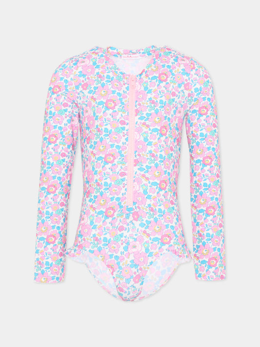 Muta multicolor per bambina floreale,Pesciolino Rosso,MUTA IN S 164