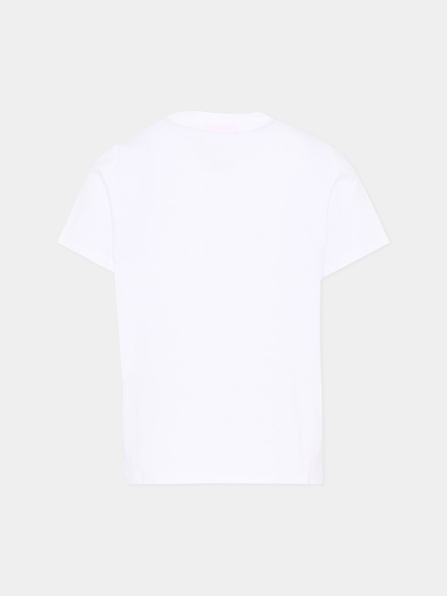 T-Shirt bianca per bambino con tasca pesci,Pesciolino Rosso,TSM S 192