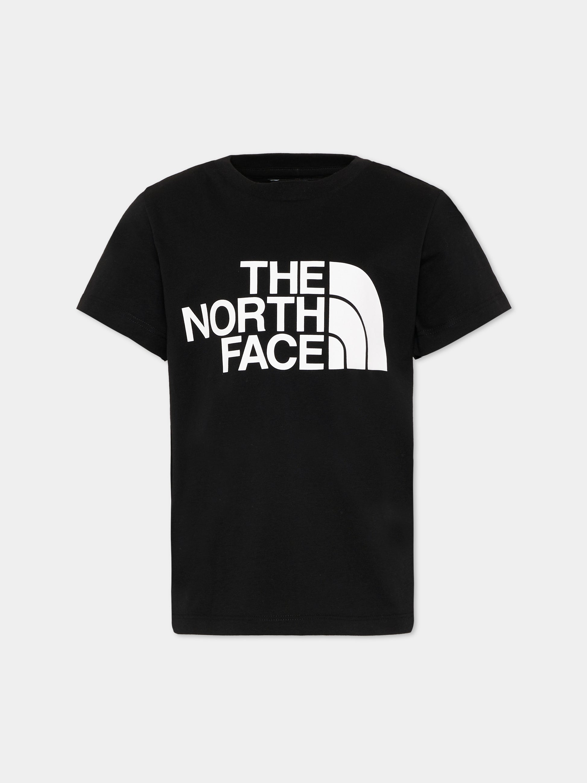 T-shirt nera per bambini con logo,The North Face Kids,NF0A8EHGJK31