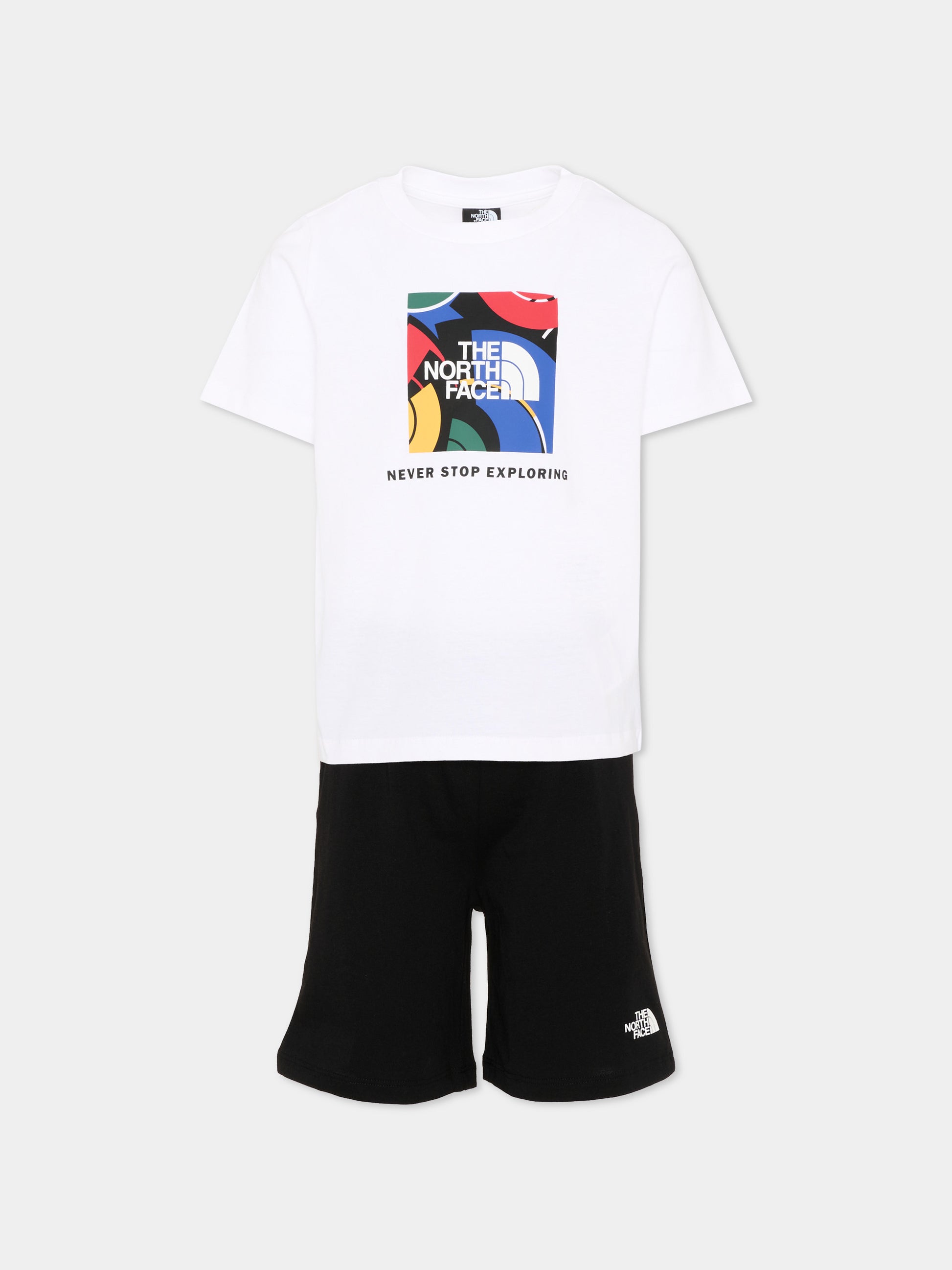 Completo sportivo bianco per bambino con logo,The North Face Kids,NF0A8G1HLA91