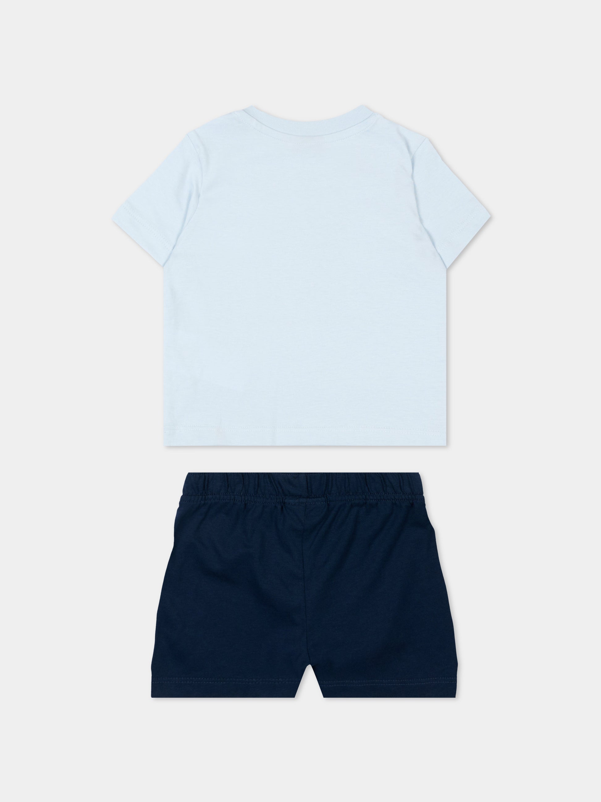 Completo sportivo celeste per neonato con logo,The North Face Kids,NF0A8G1DMC81