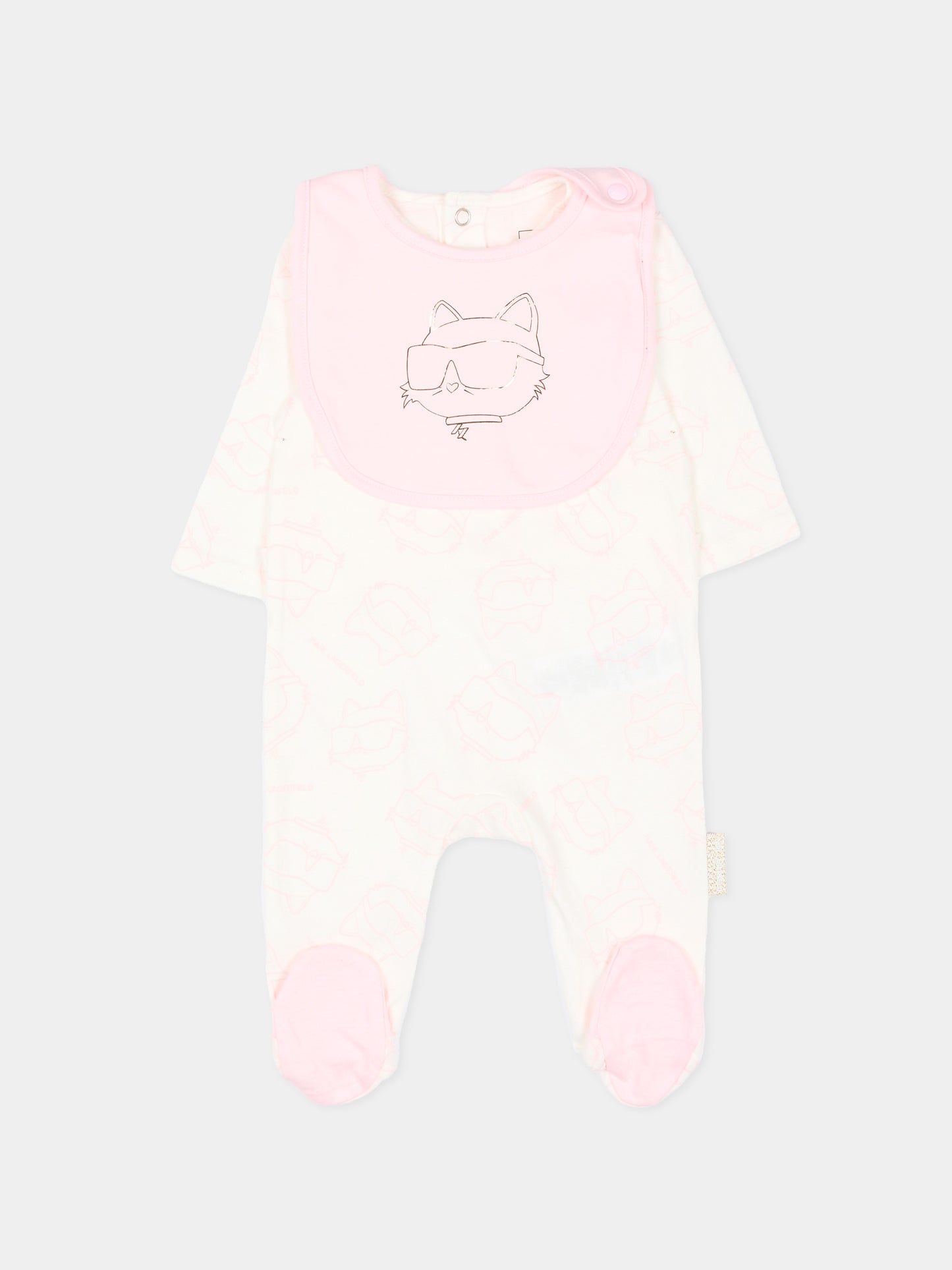 Set tutina rosa per neonata con Choupette,Karl Lagerfeld Kids,Z31045 N74