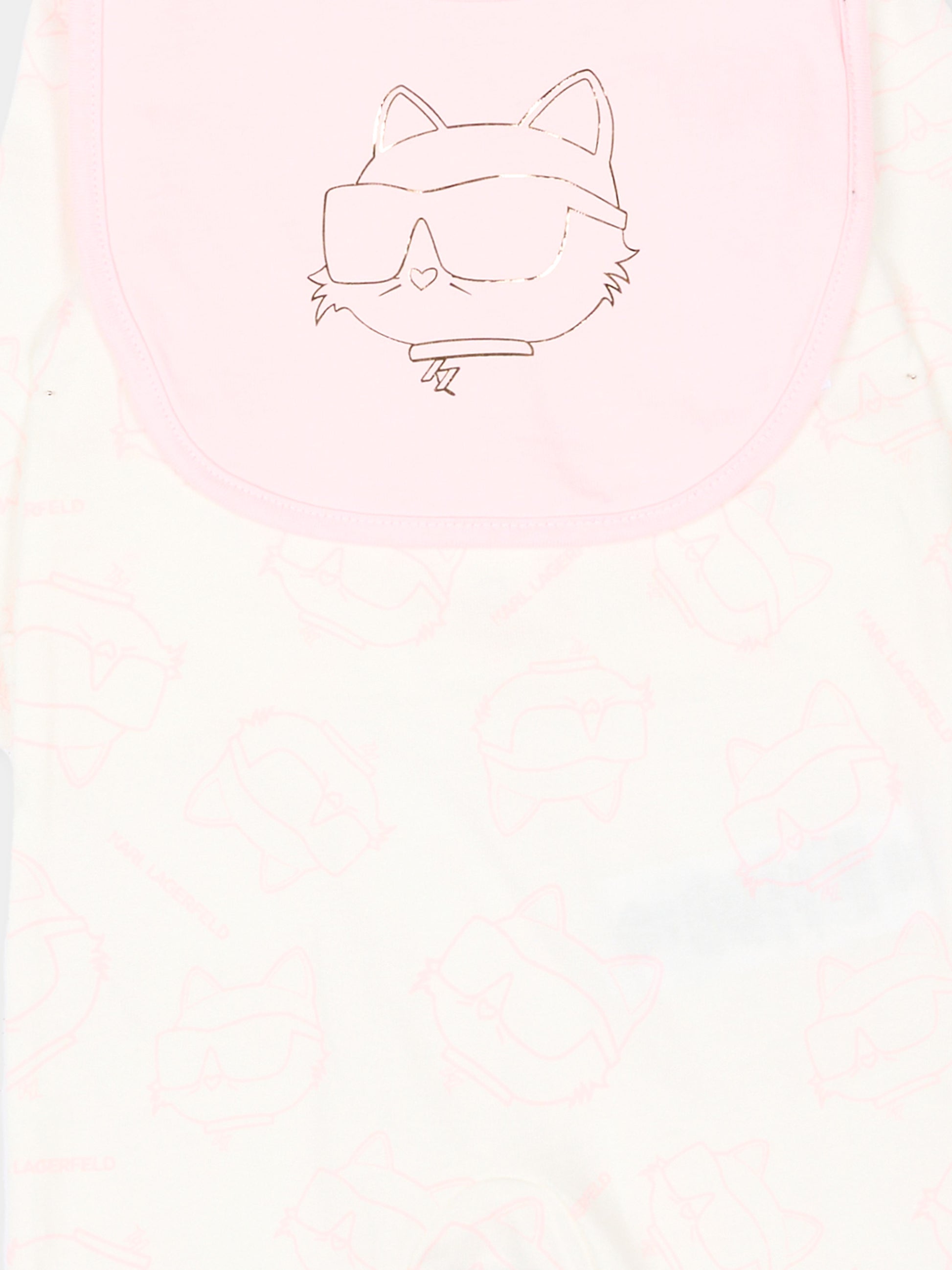 Set tutina rosa per neonata con Choupette,Karl Lagerfeld Kids,Z31045 N74