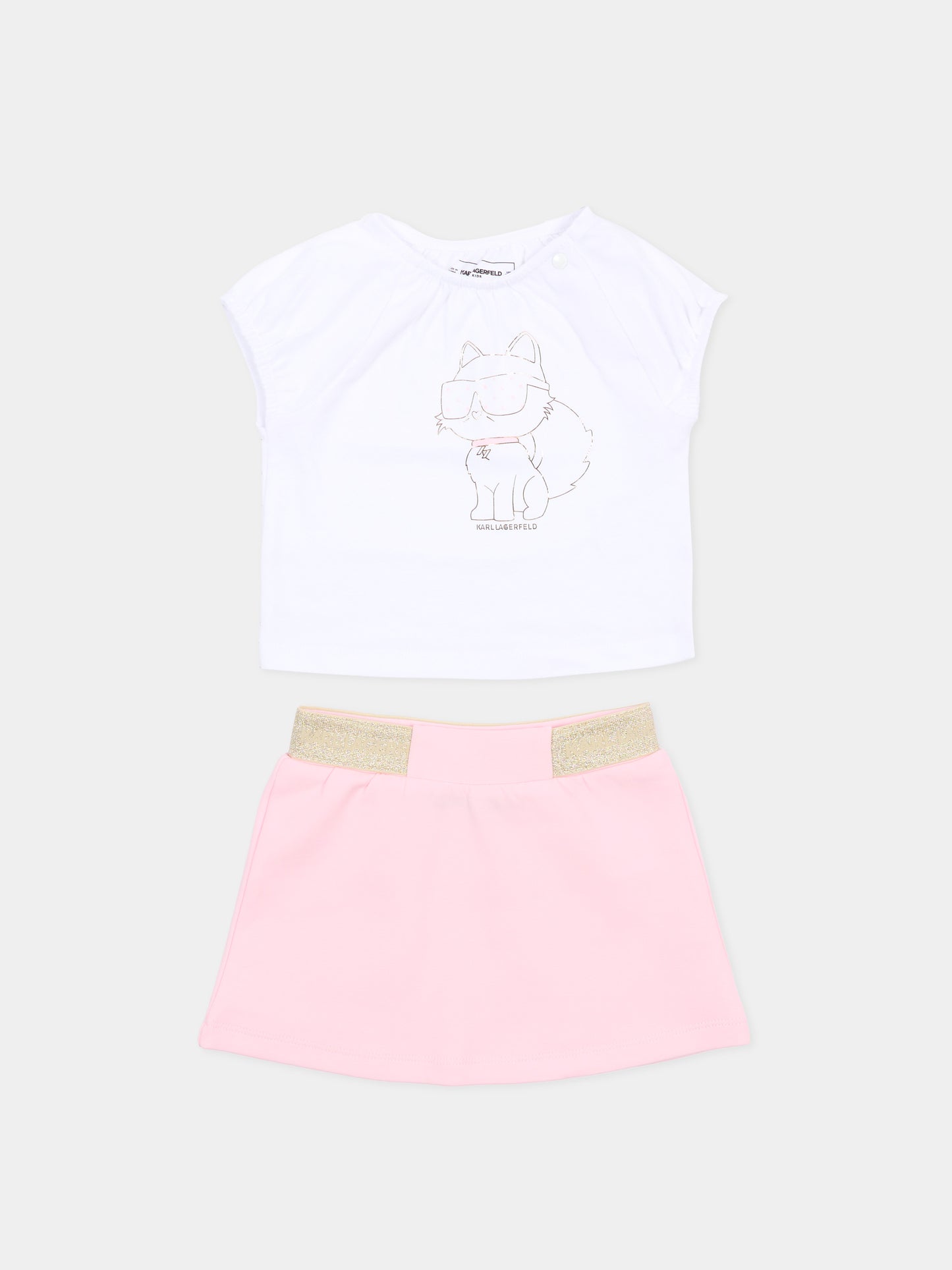 Completo rosa per neonata con Choupette,Karl Lagerfeld Kids,Z31046 S01
