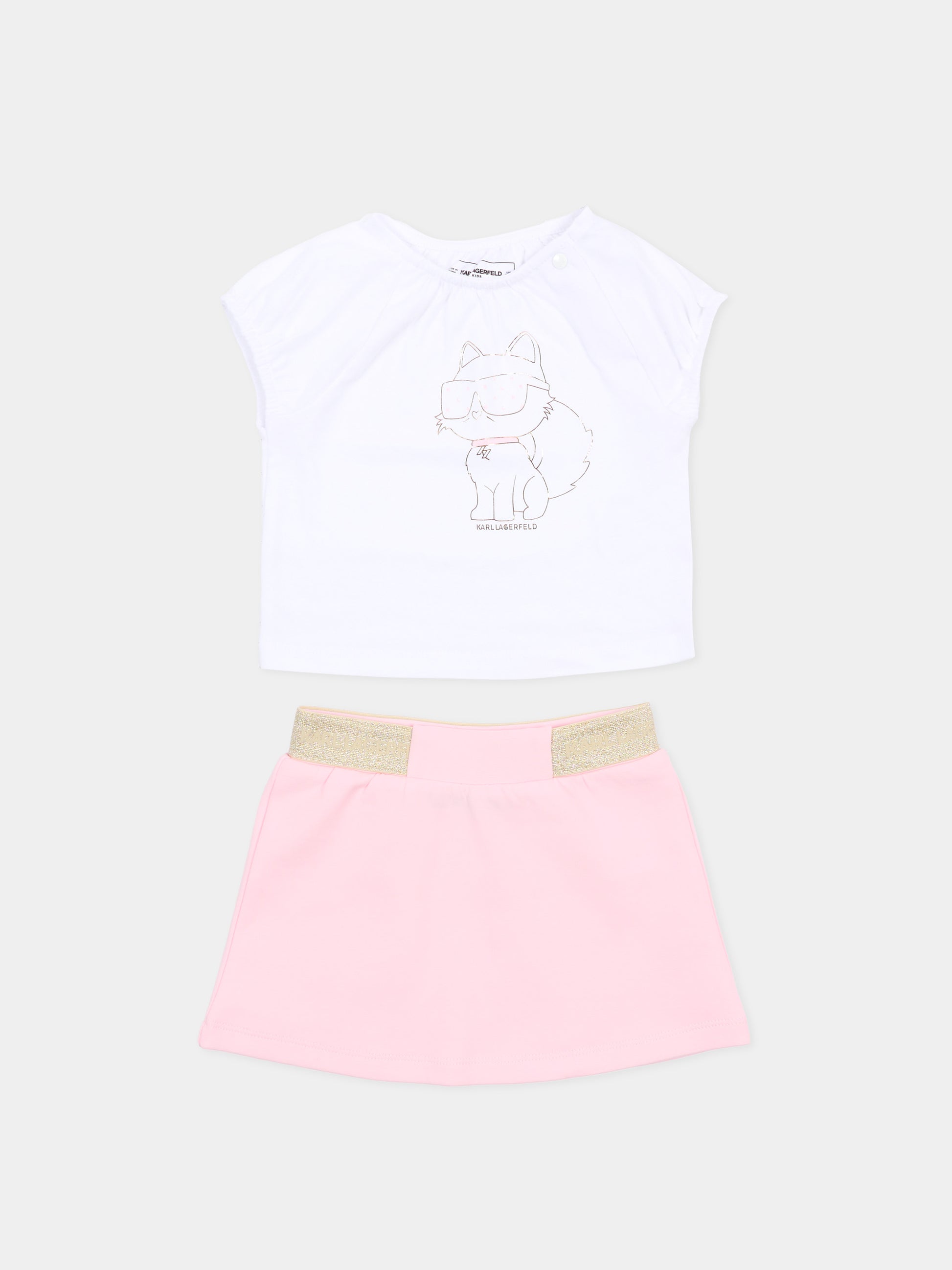 Completo rosa per neonata con Choupette,Karl Lagerfeld Kids,Z31046 S01