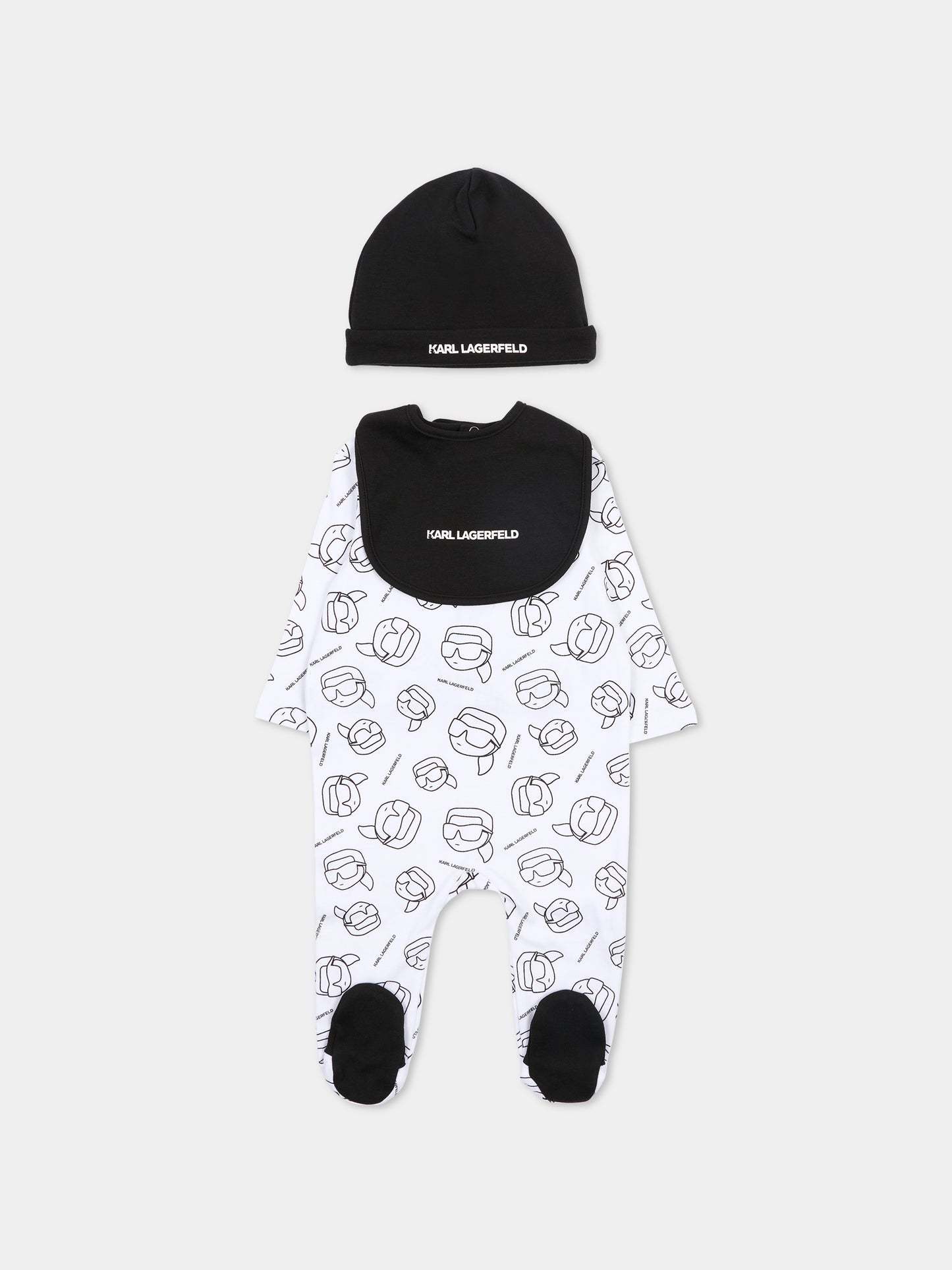 Set tutine bianco per neonato con Karl Lagerfeld,Karl Lagerfeld Kids,Z31053 N50