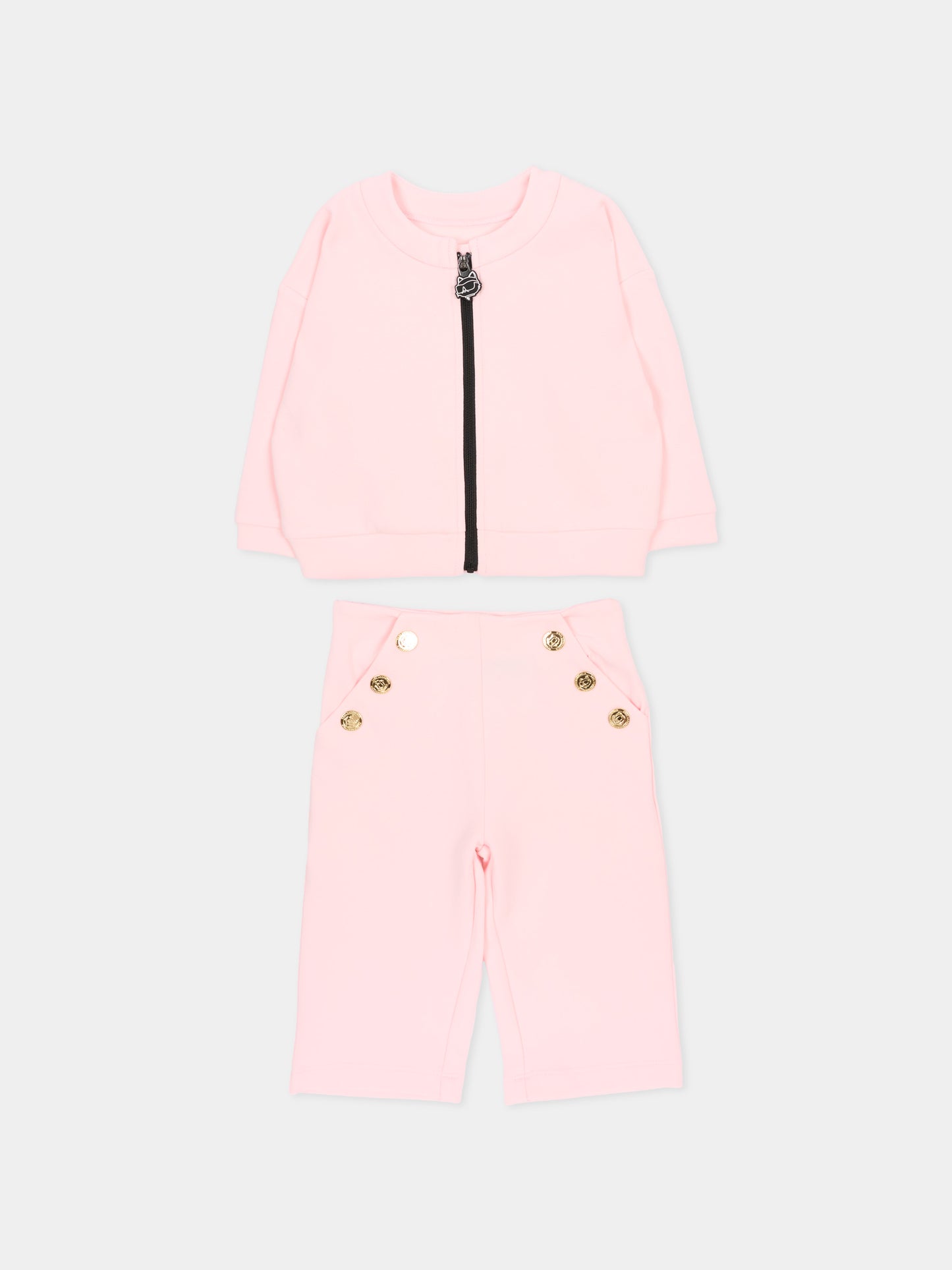 Completo rosa per neonata con Choupette,Karl Lagerfeld Kids,Z31056 46F