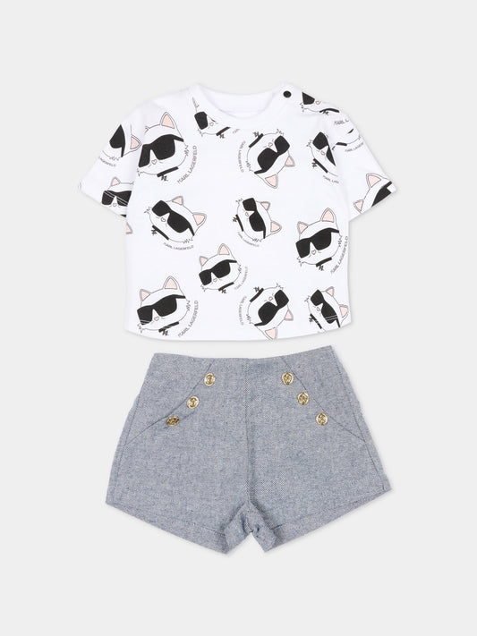 Completo sportivo multicolor per neonata con Choupette,Karl Lagerfeld Kids,Z31064 10P