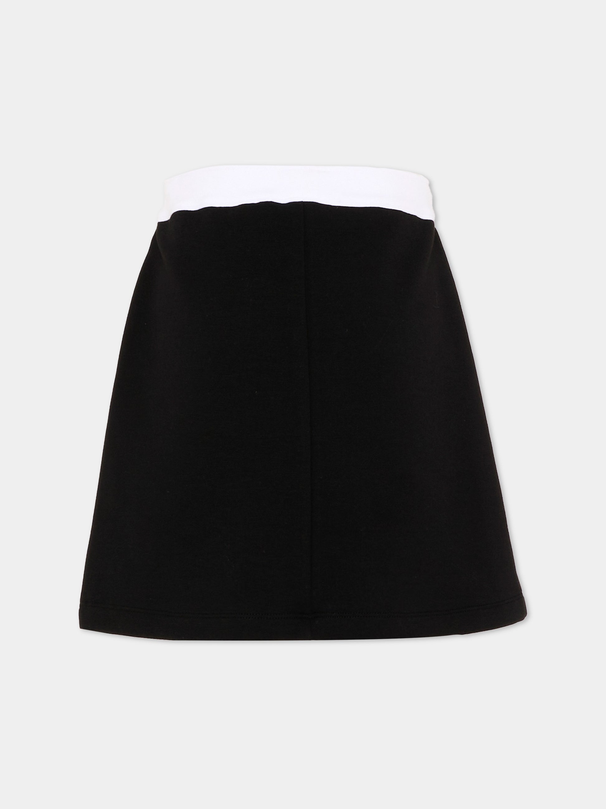 Gonna nera per bambina con logo,Karl Lagerfeld Kids,Z31115 09B