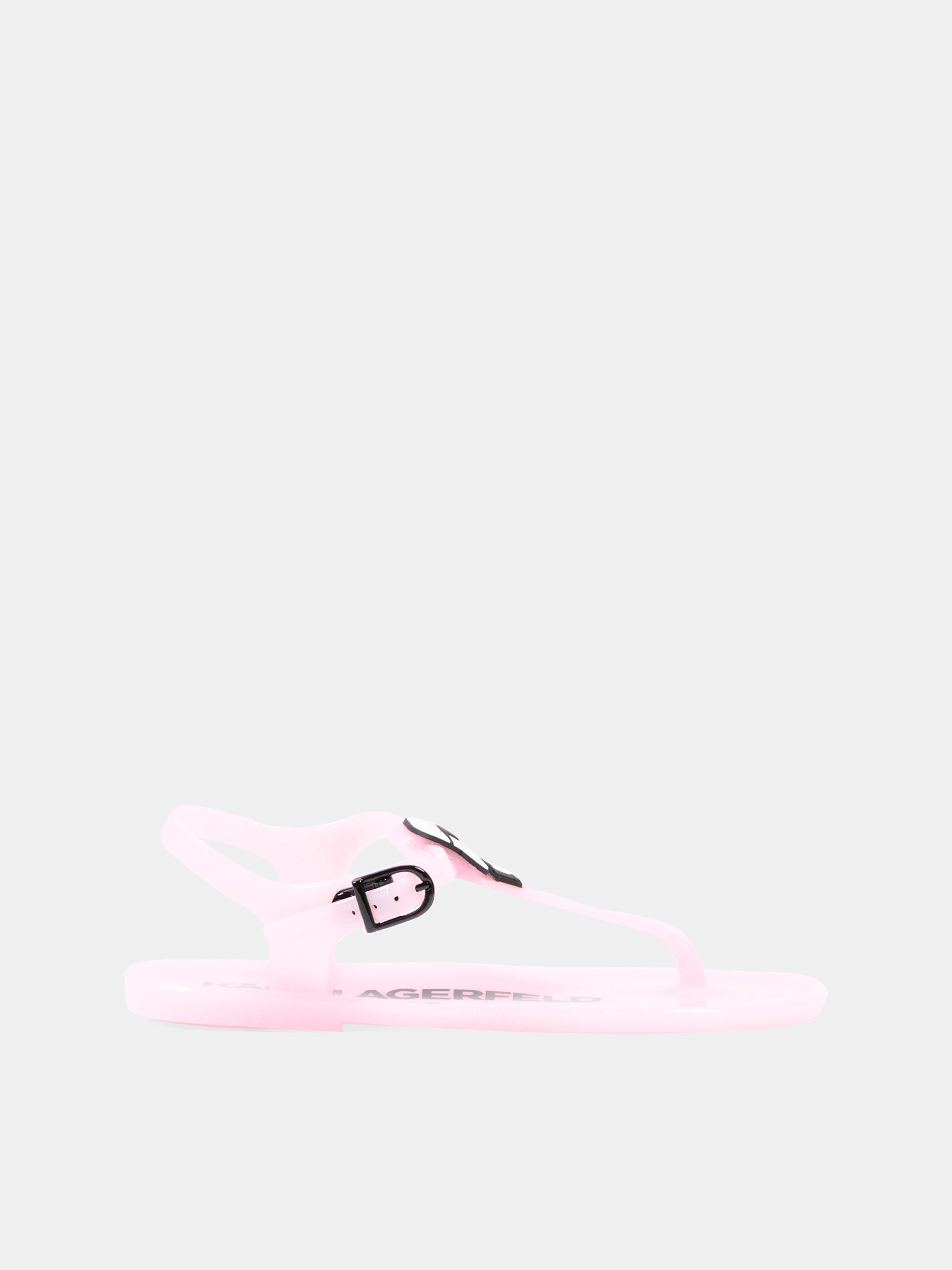 Infradito rosa per bambina con Karl e Choupette,Karl Lagerfeld Kids,Z31173 46F