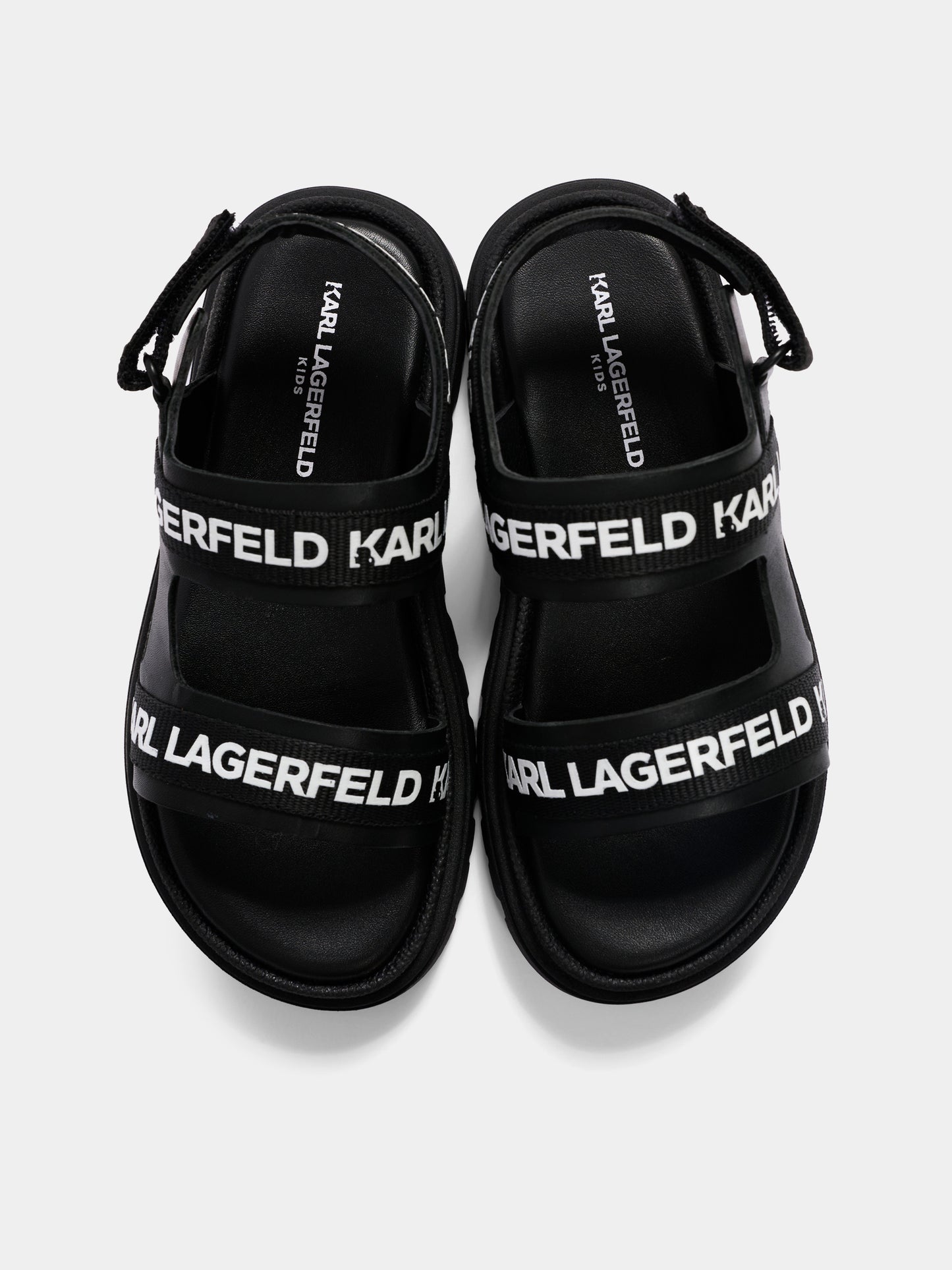 Sandali neri per bambino con logo,Karl Lagerfeld Kids,Z31176 09B