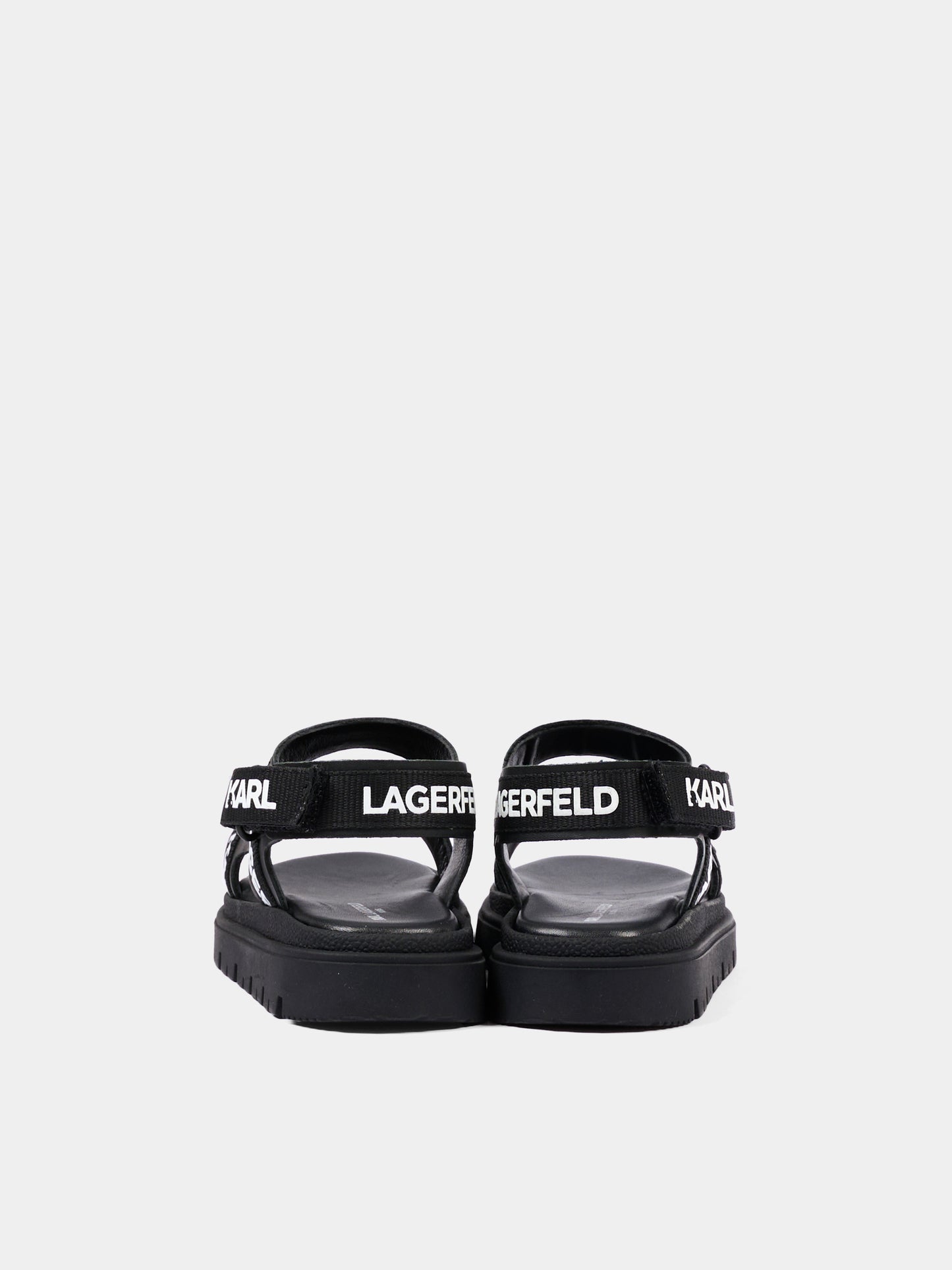 Sandali neri per bambino con logo,Karl Lagerfeld Kids,Z31176 09B