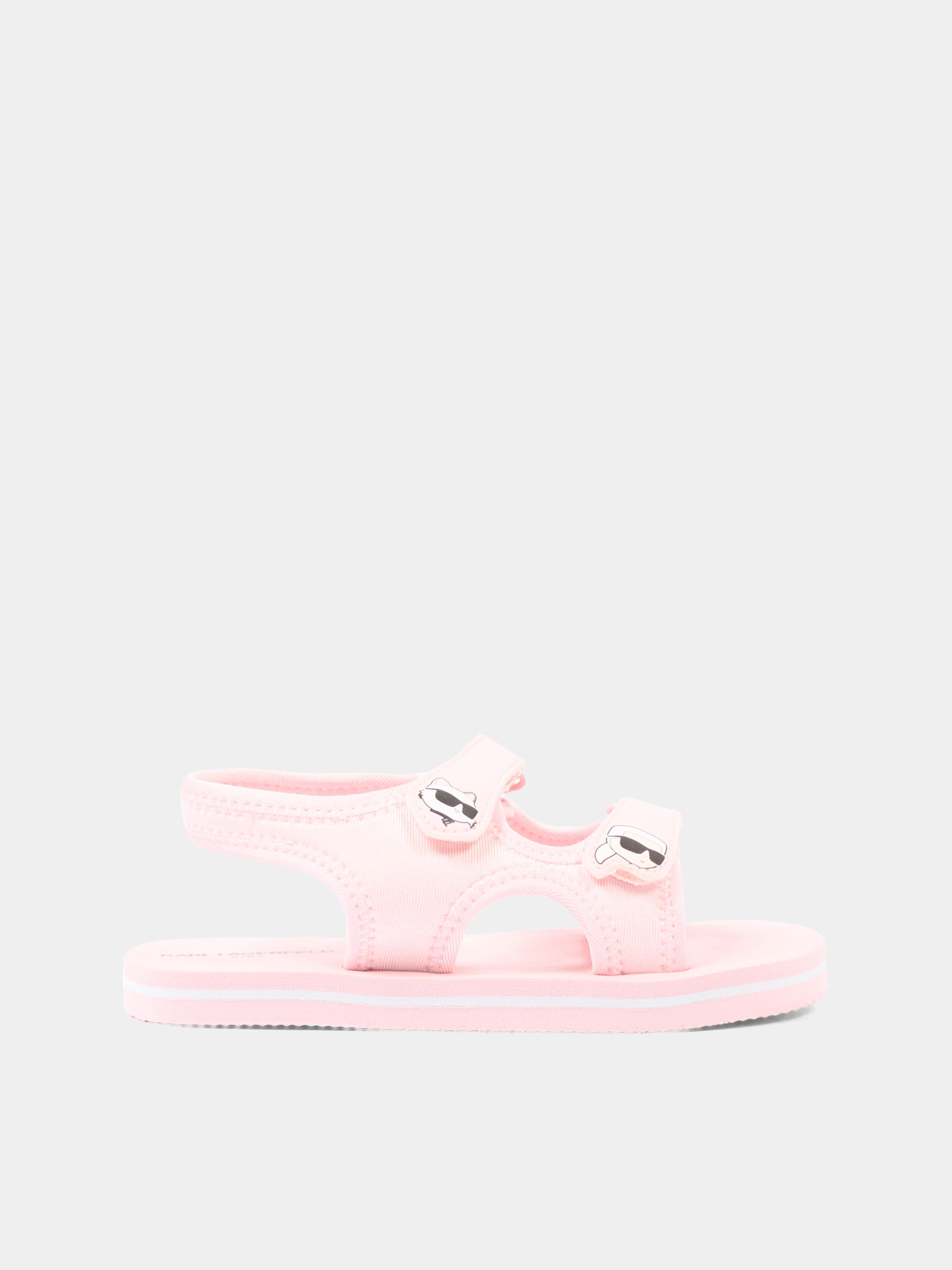 Sandali rosa per bambina con Ikonik Karl,Karl Lagerfeld Kids,Z31183 46F