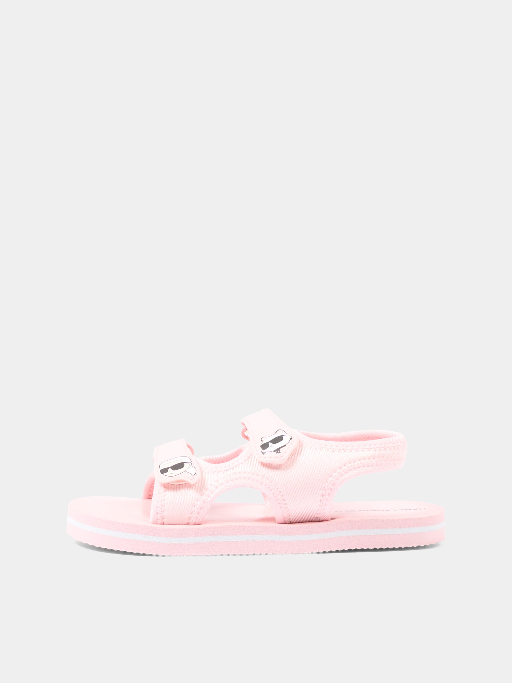 Sandali rosa per bambina con Ikonik Karl,Karl Lagerfeld Kids,Z31183 46F