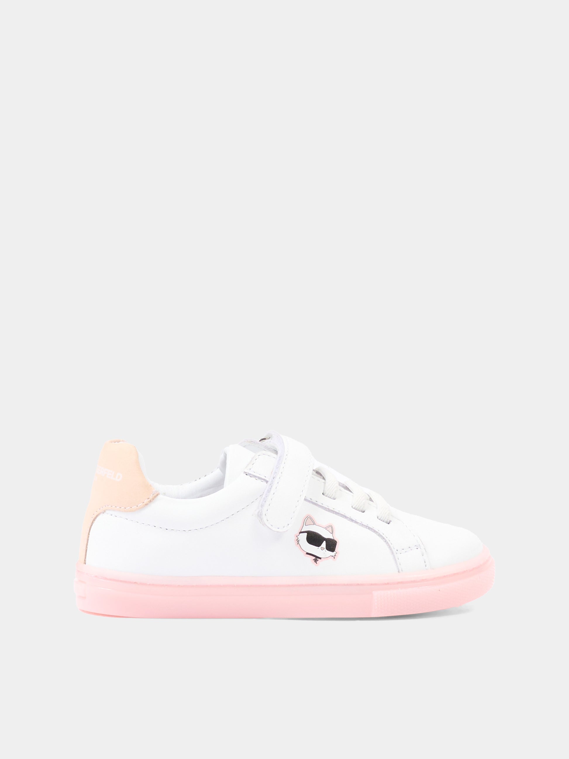 Sneakers bianche per bambina Ikonik,Karl Lagerfeld Kids,Z31184 10P