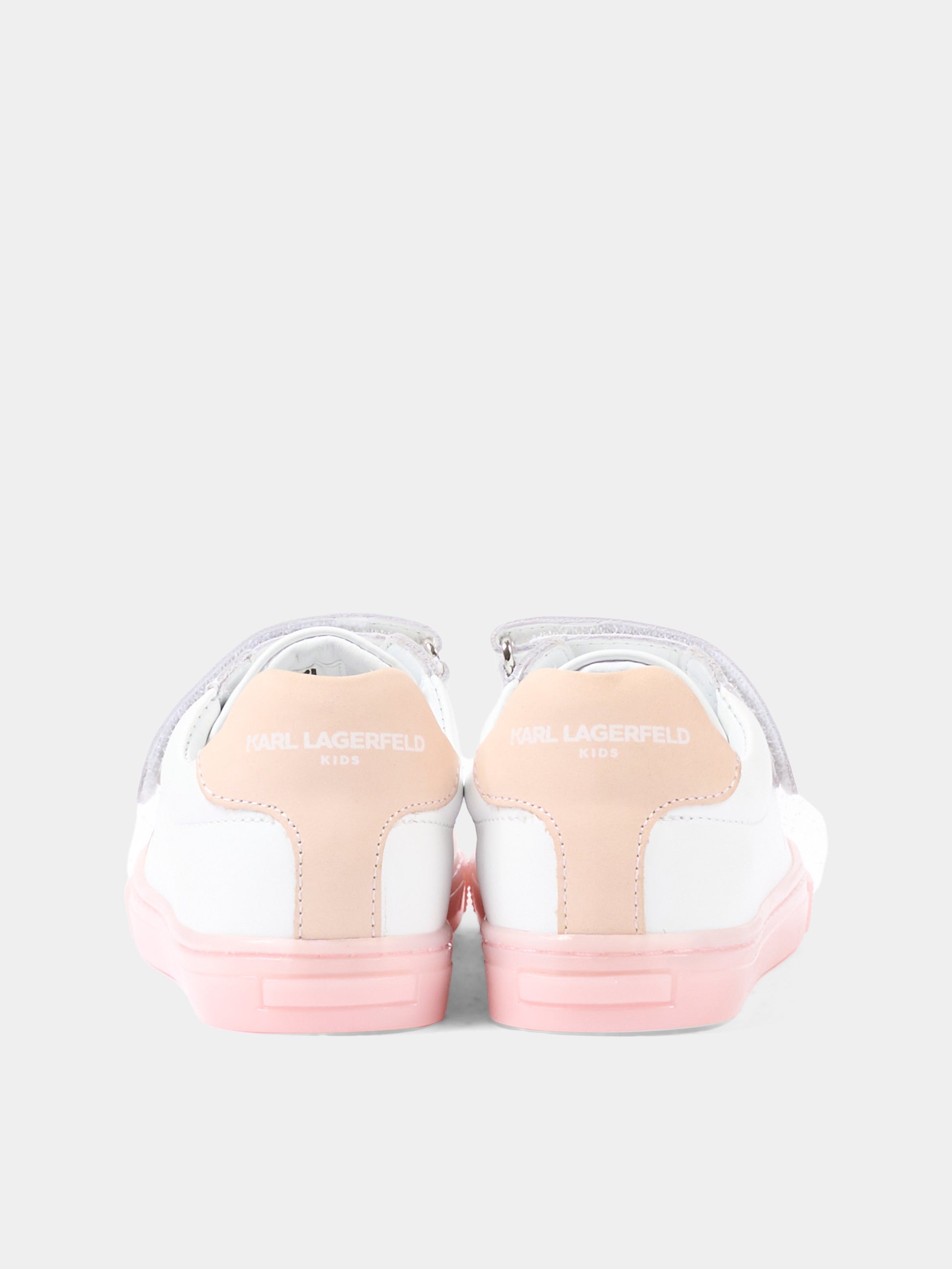 Sneakers bianche per bambina Ikonik,Karl Lagerfeld Kids,Z31184 10P