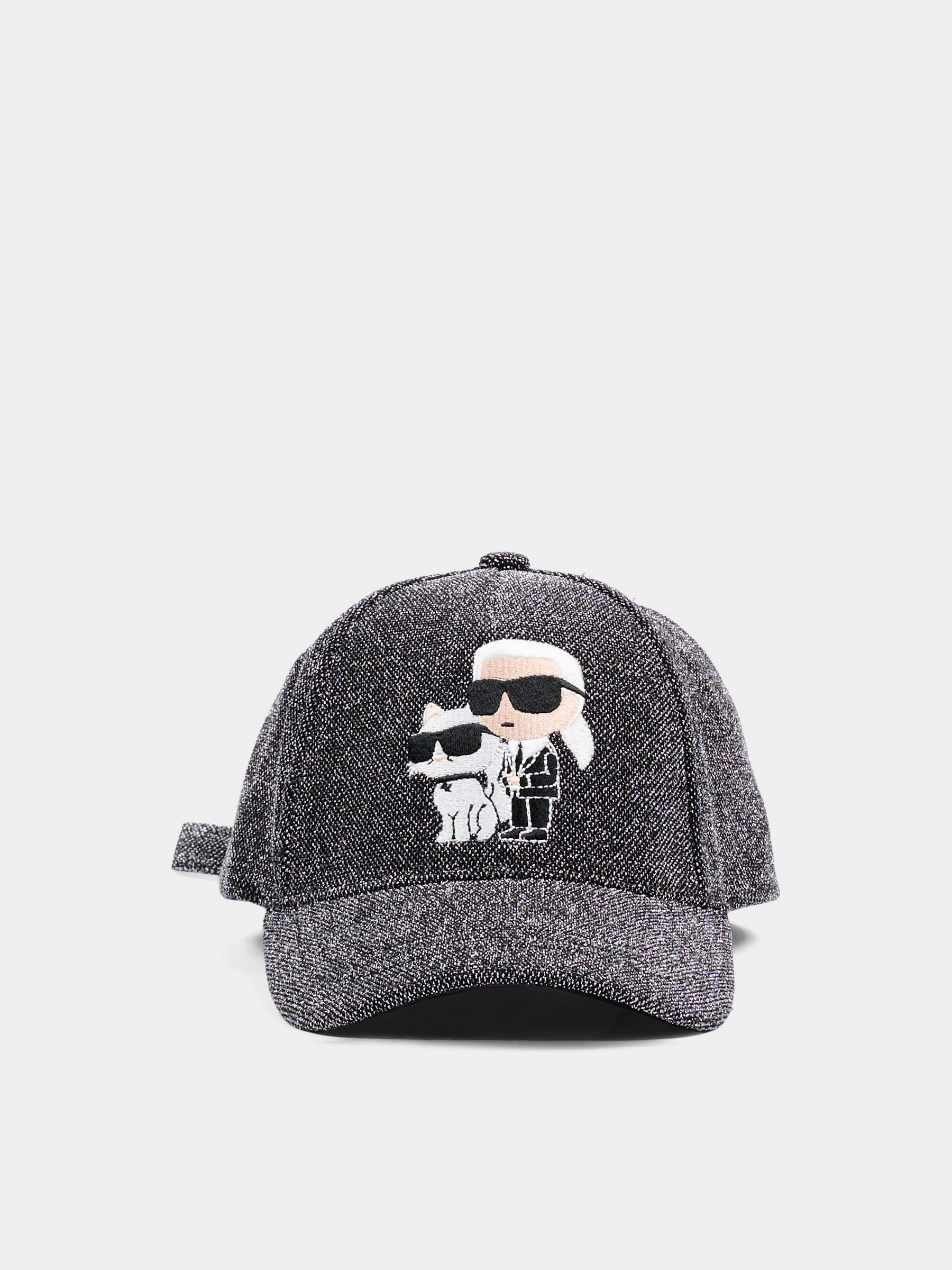 Cappello con visiera argento per bambina con Ikonik Karl & Choupette,Karl Lagerfeld Kids,Z31198 016