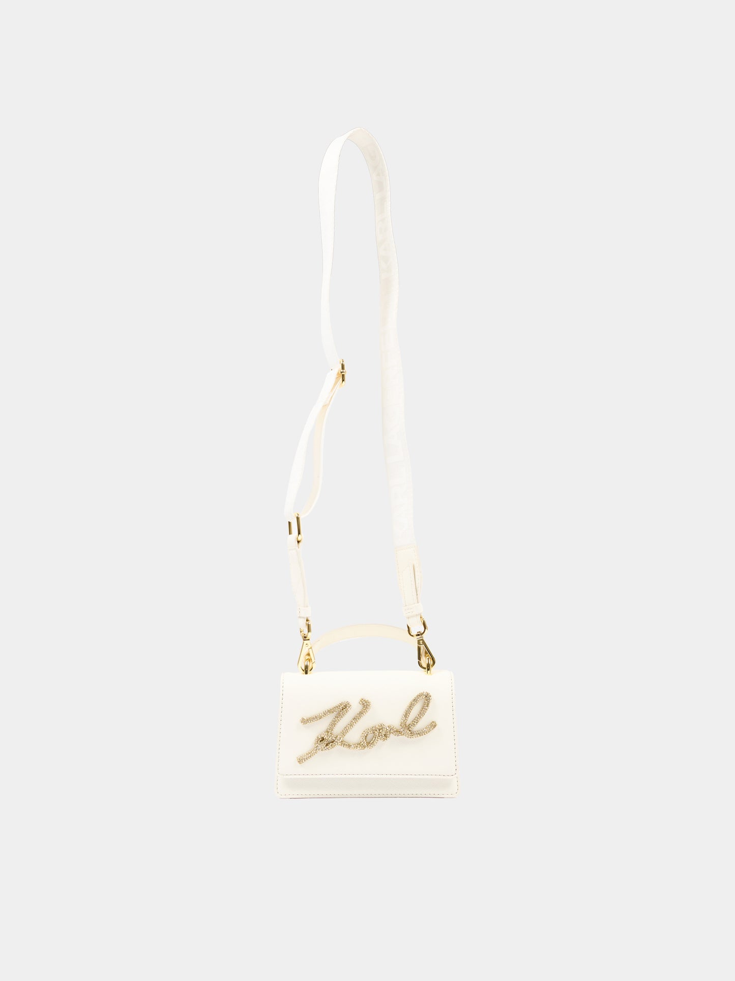 Borsa casual avorio per bambina con logo,Karl Lagerfeld Kids,Z31212 195