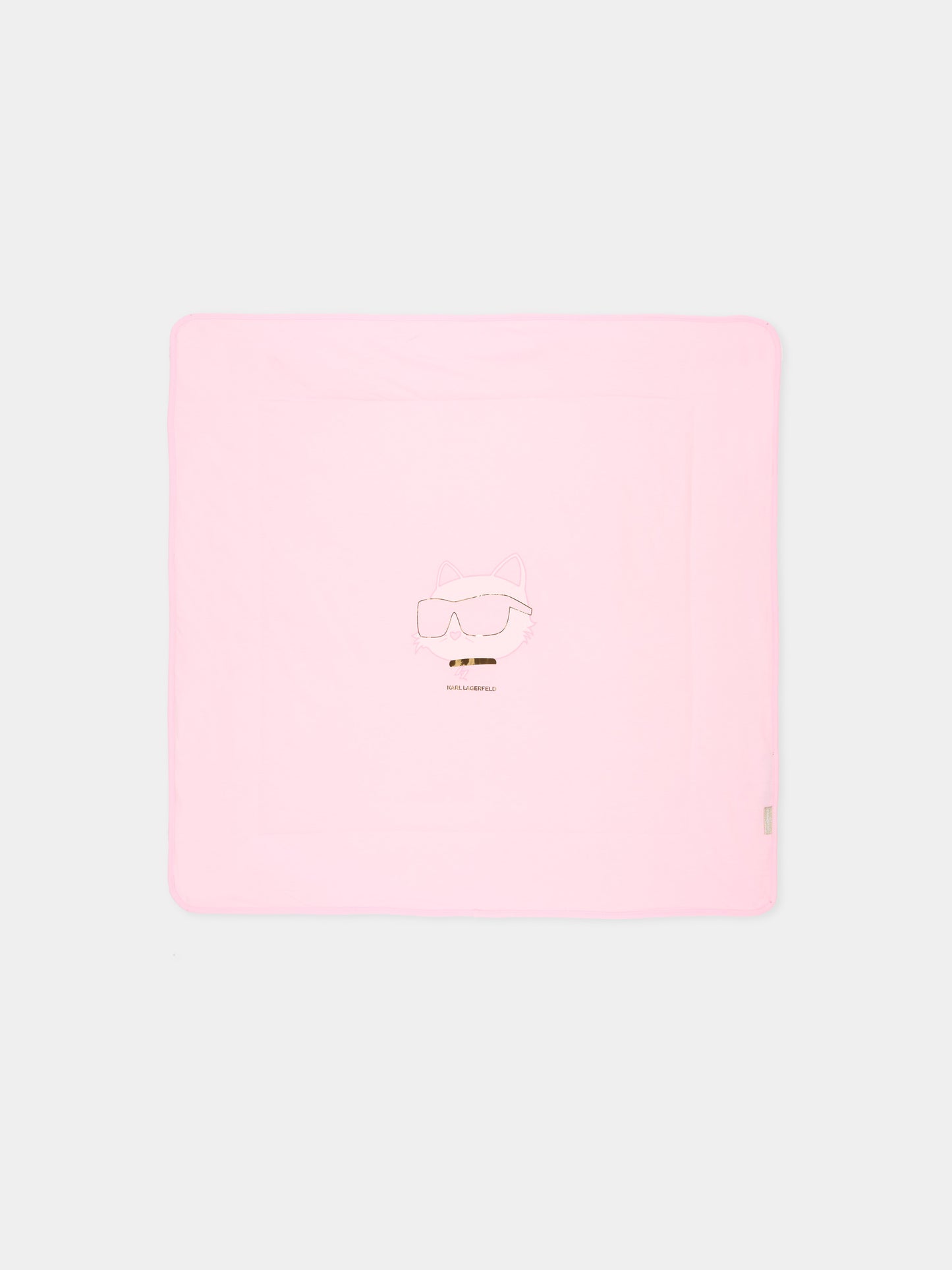 Coperta rosa per neonata con Choupette,Karl Lagerfeld Kids,Z31234 475