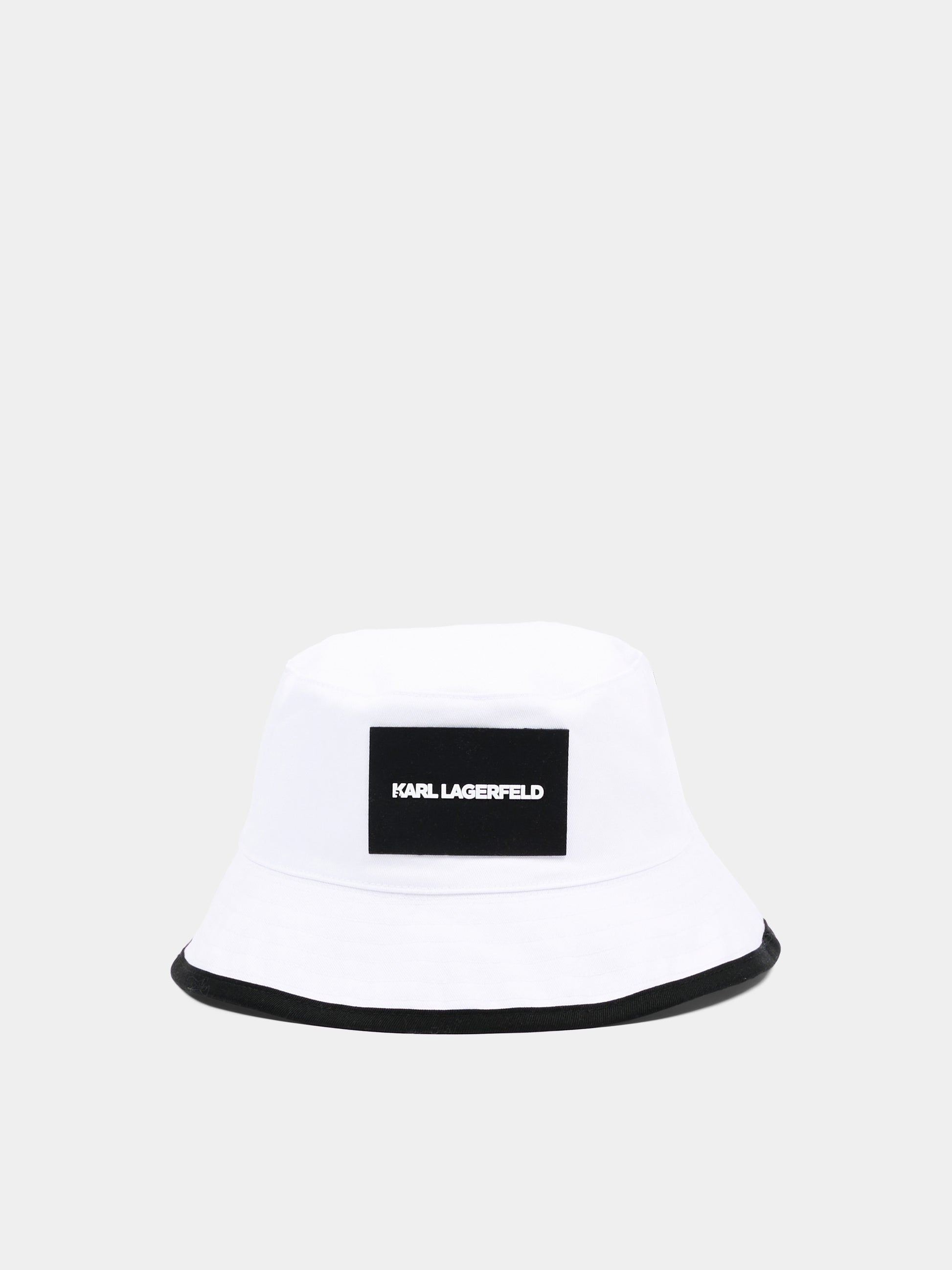 Cloche bianca per bambino con logo,Karl Lagerfeld Kids,Z31236 10P