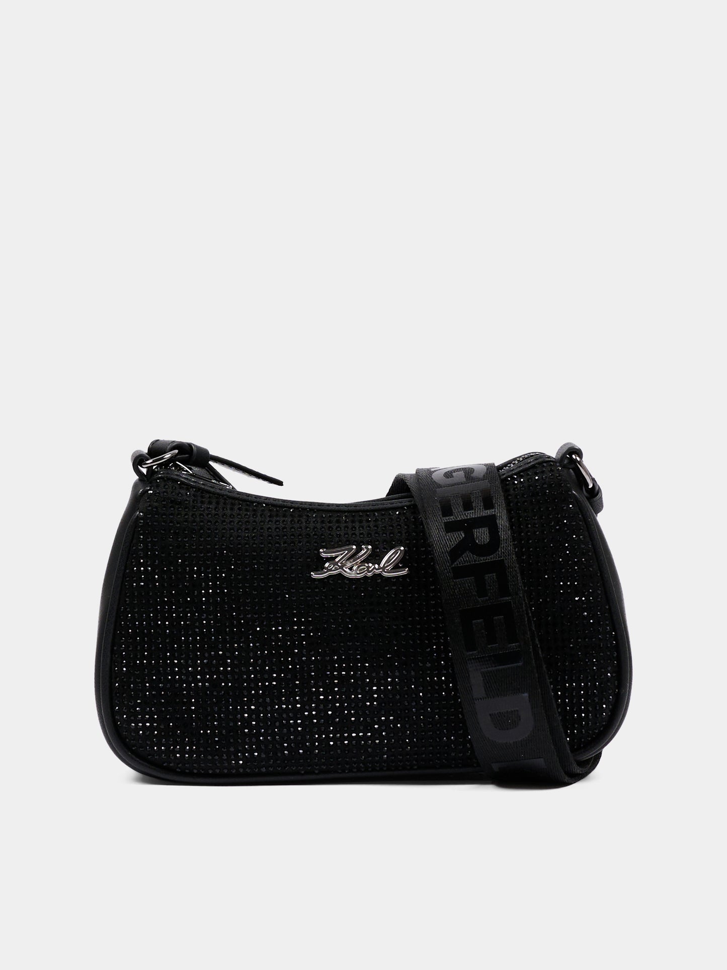 Borsa nera per bambina con strass,Karl Lagerfeld Kids,Z31240 09B