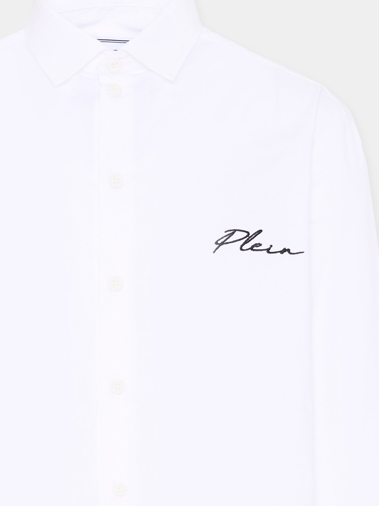 Camicia bianca per bambino con logo,Philipp Plein Junior,S6PHJBSI248 002