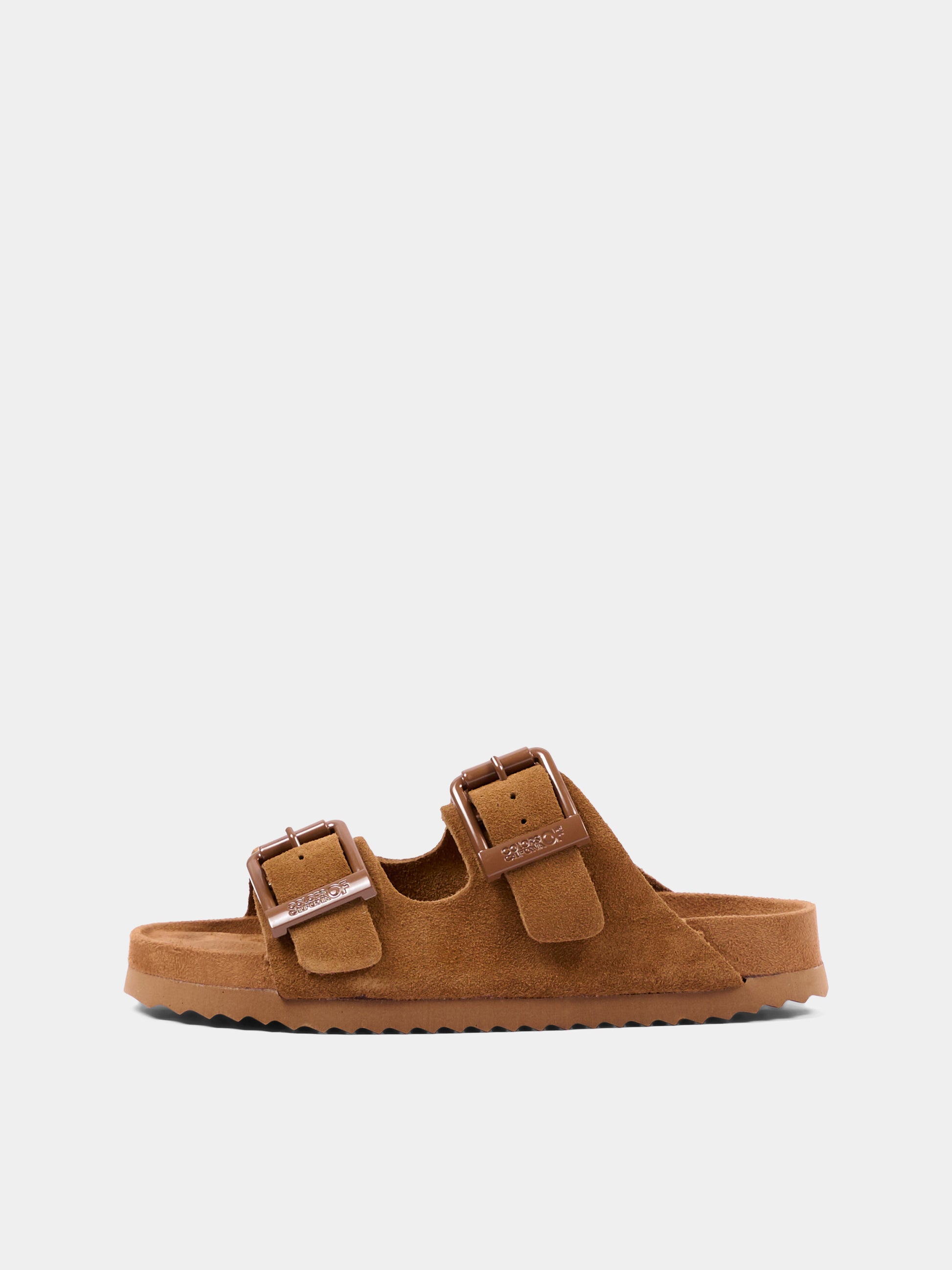Sandali marroni per bambina con fibbie,Colors Of California,HC 3208N TAN