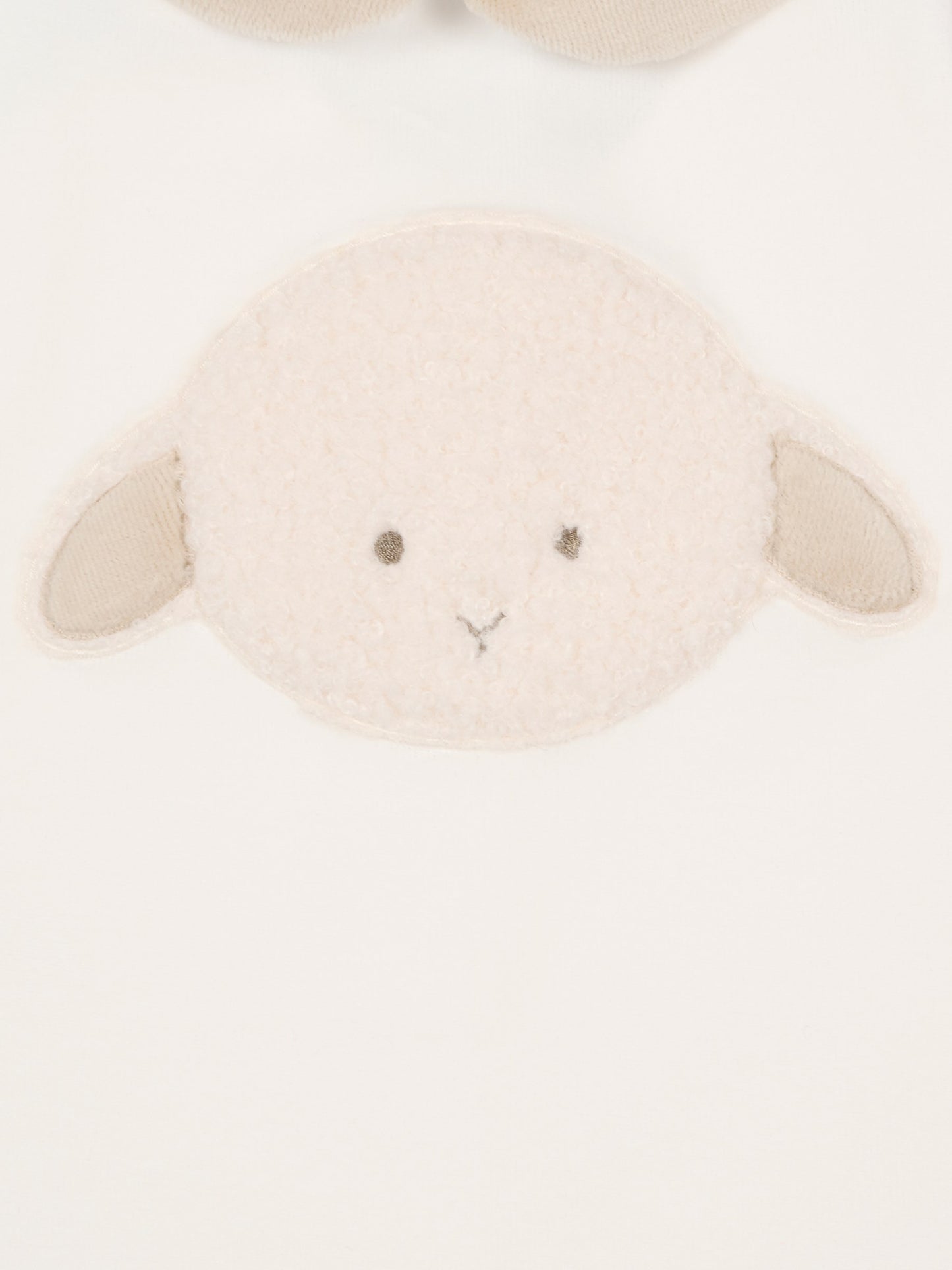 Tutina bianca per neonati con agnellino,Le Boo Beebè,CB011 2021