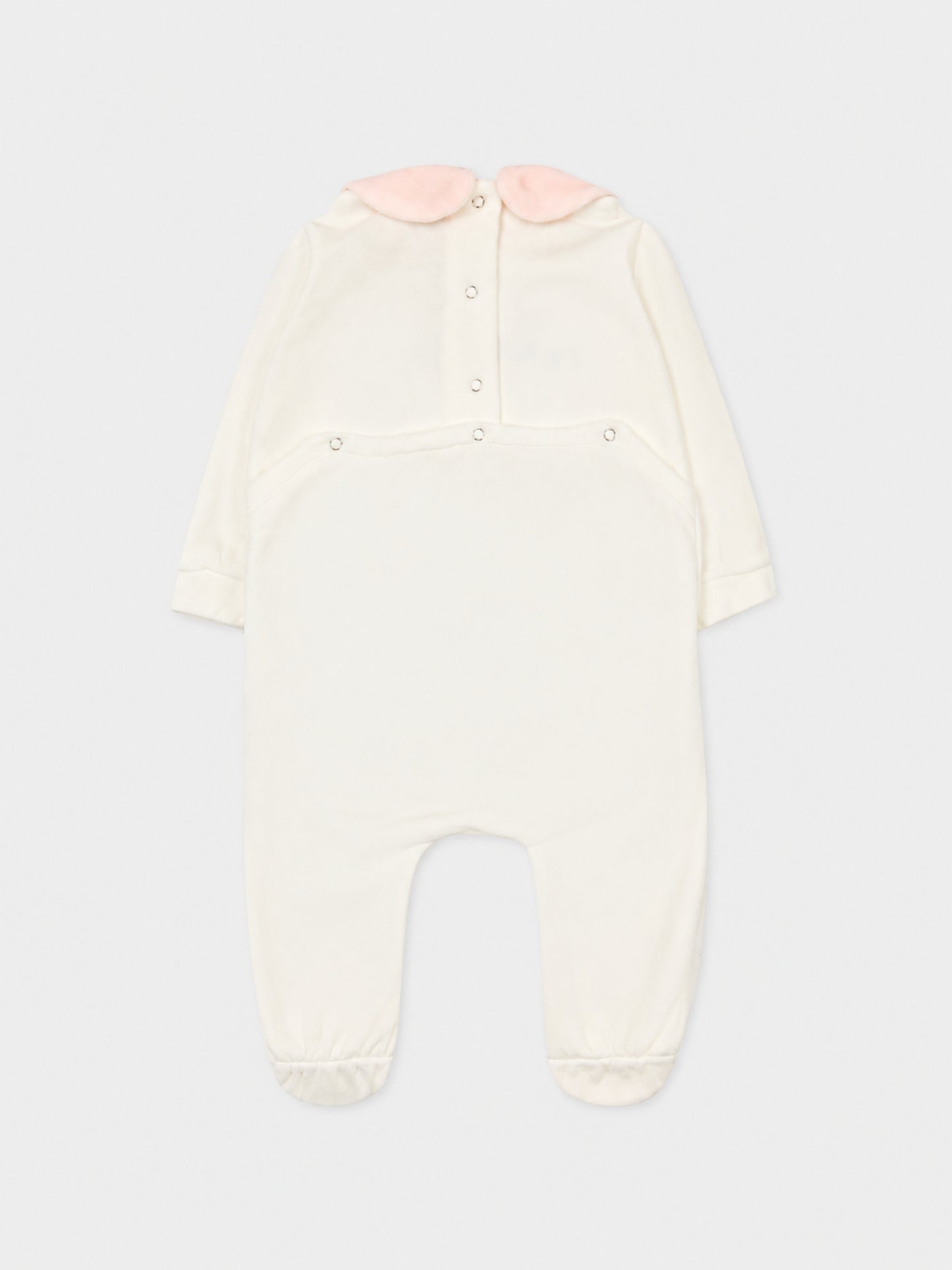 Tutina bianca per neonata con agnellino e collana,Le Boo Beebè,CB011 2030