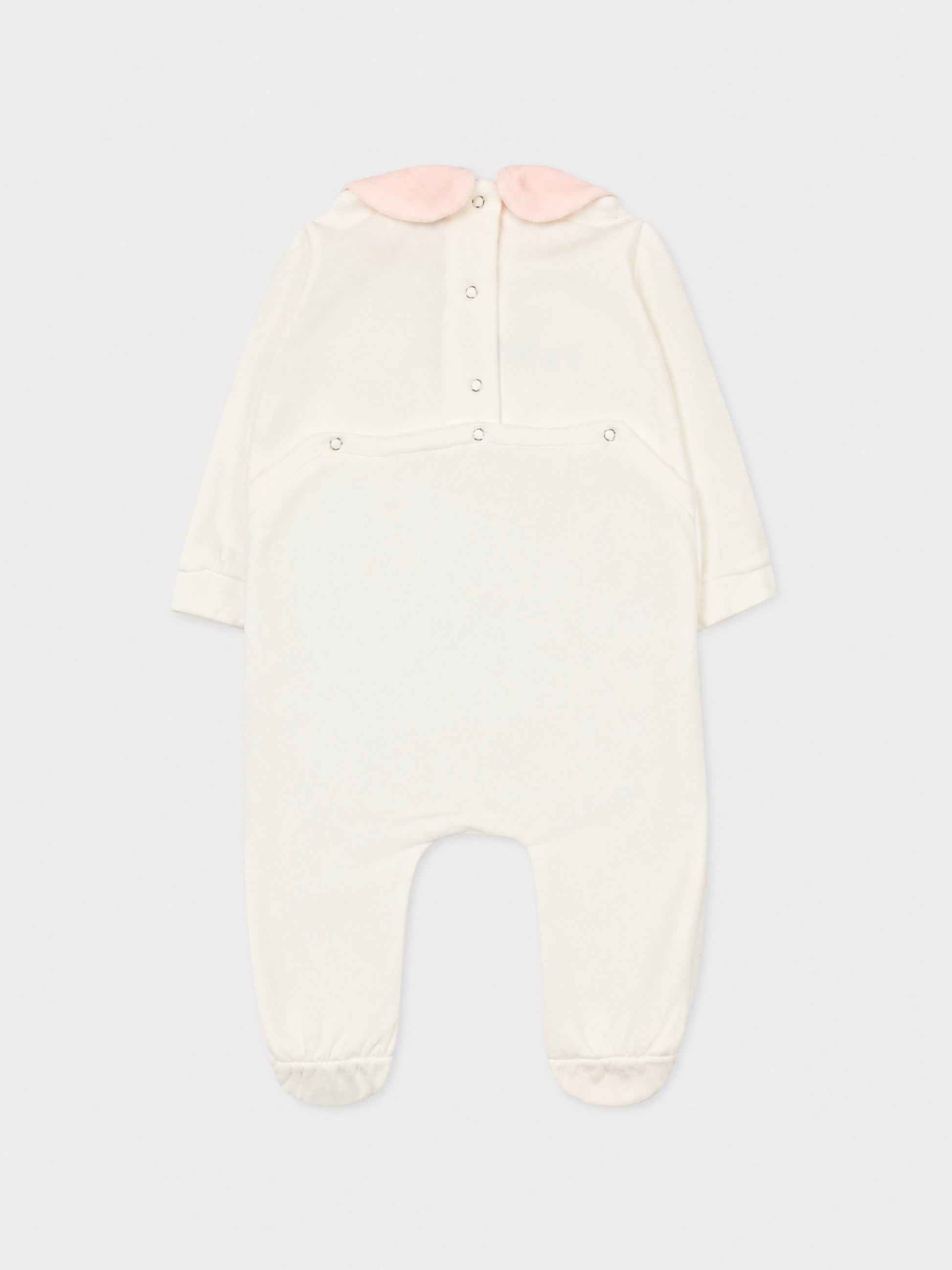 Tutina bianca per neonata con agnellino e collana,Le Boo Beebè,CB011 2030
