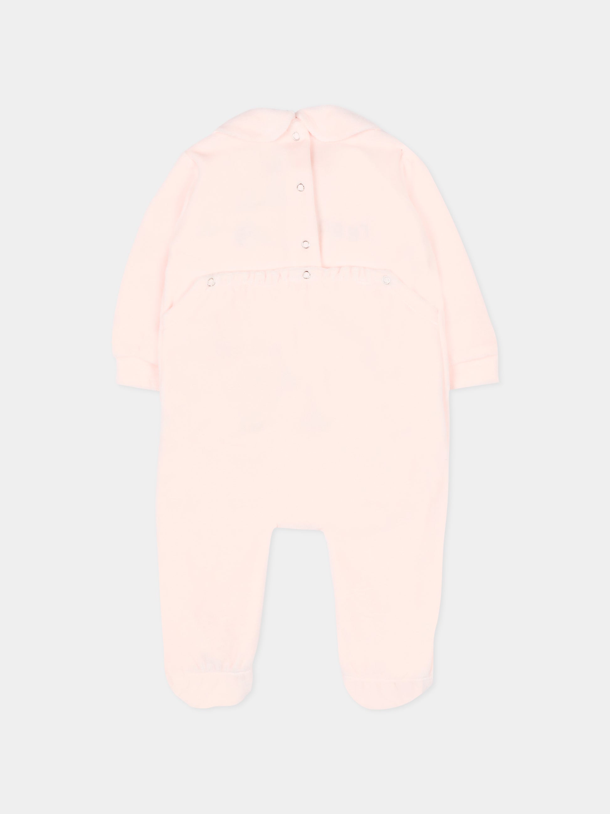 Tutina rosa per neonata con agnellino e collana,Le Boo Beebè,CB011 30