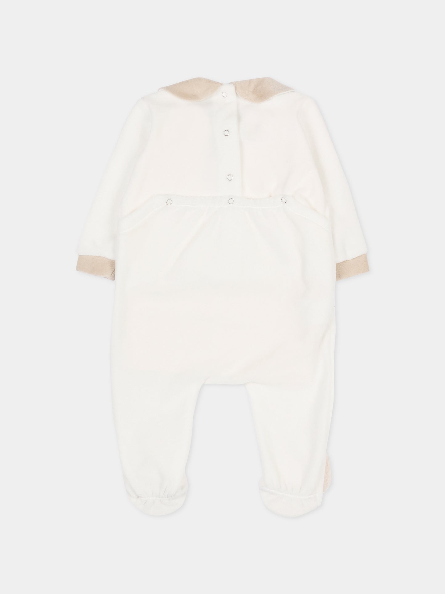 Tutina bianca per neonati con agnellino,Le Boo Beebè,CB012 2021