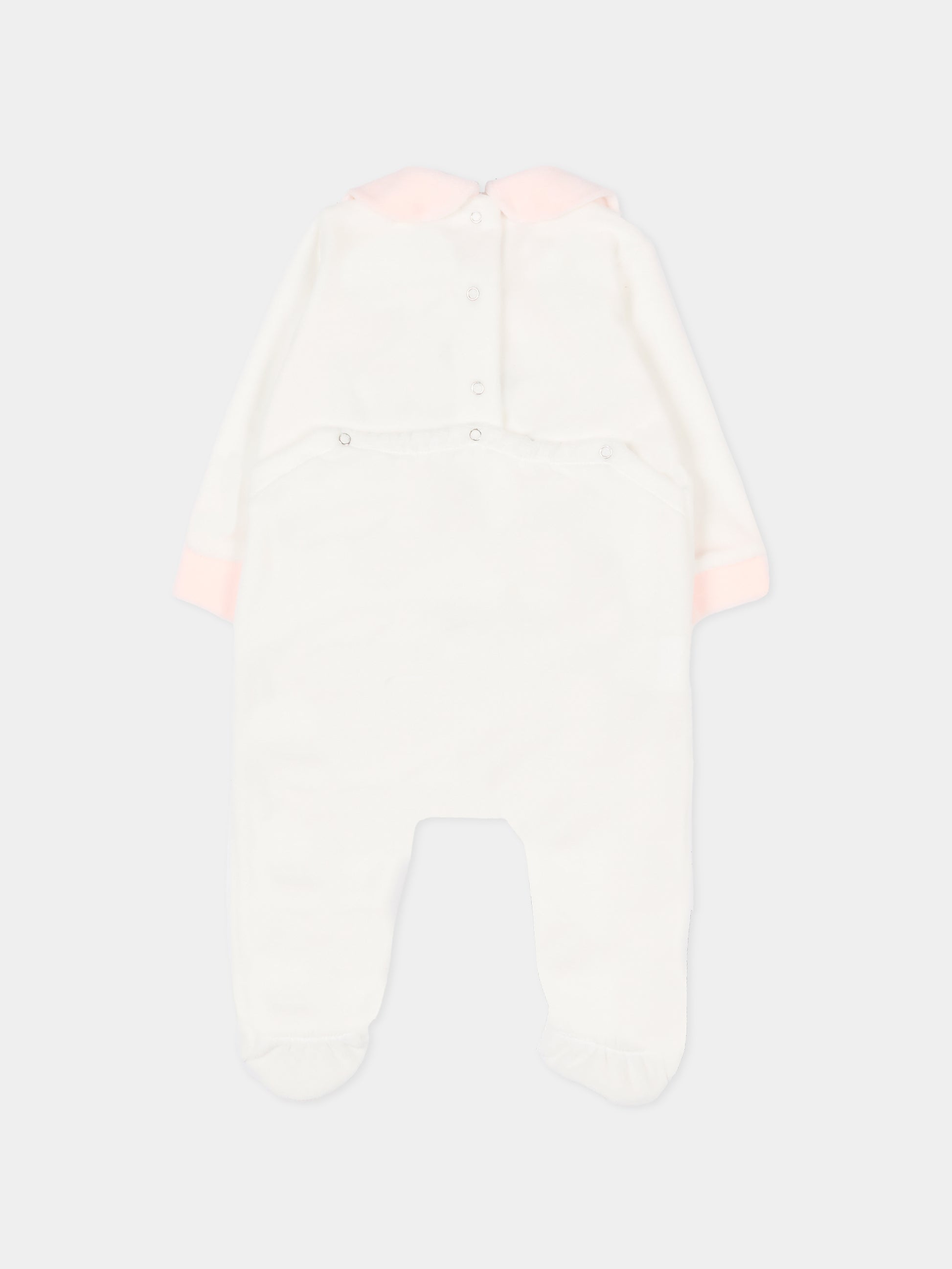 Tutina bianca per neonata con agnellino,Le Boo Beebè,CB012 2030