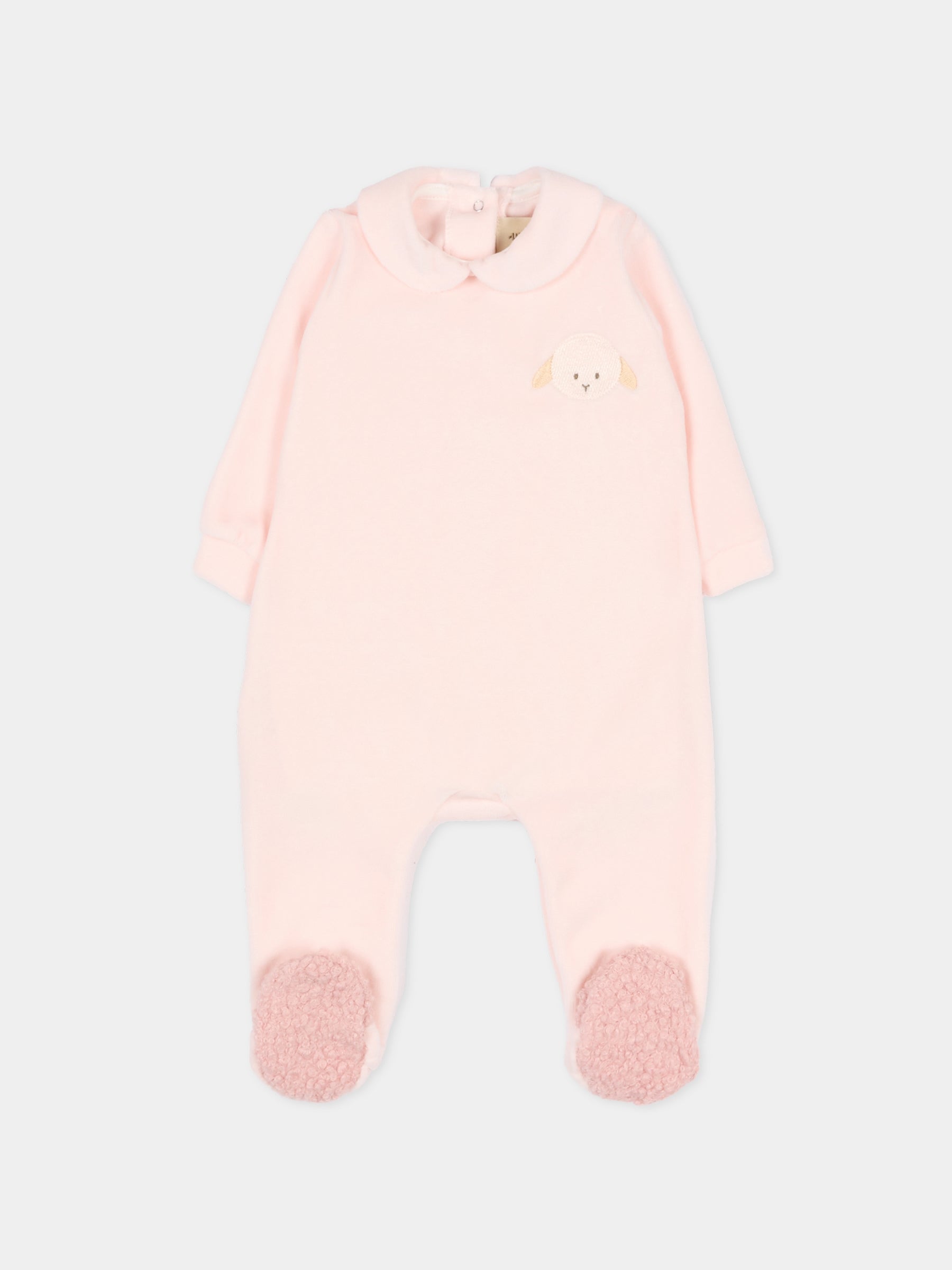 Tutina rosa per neonata con agnellino,Le Boo Beebè,CB012 30