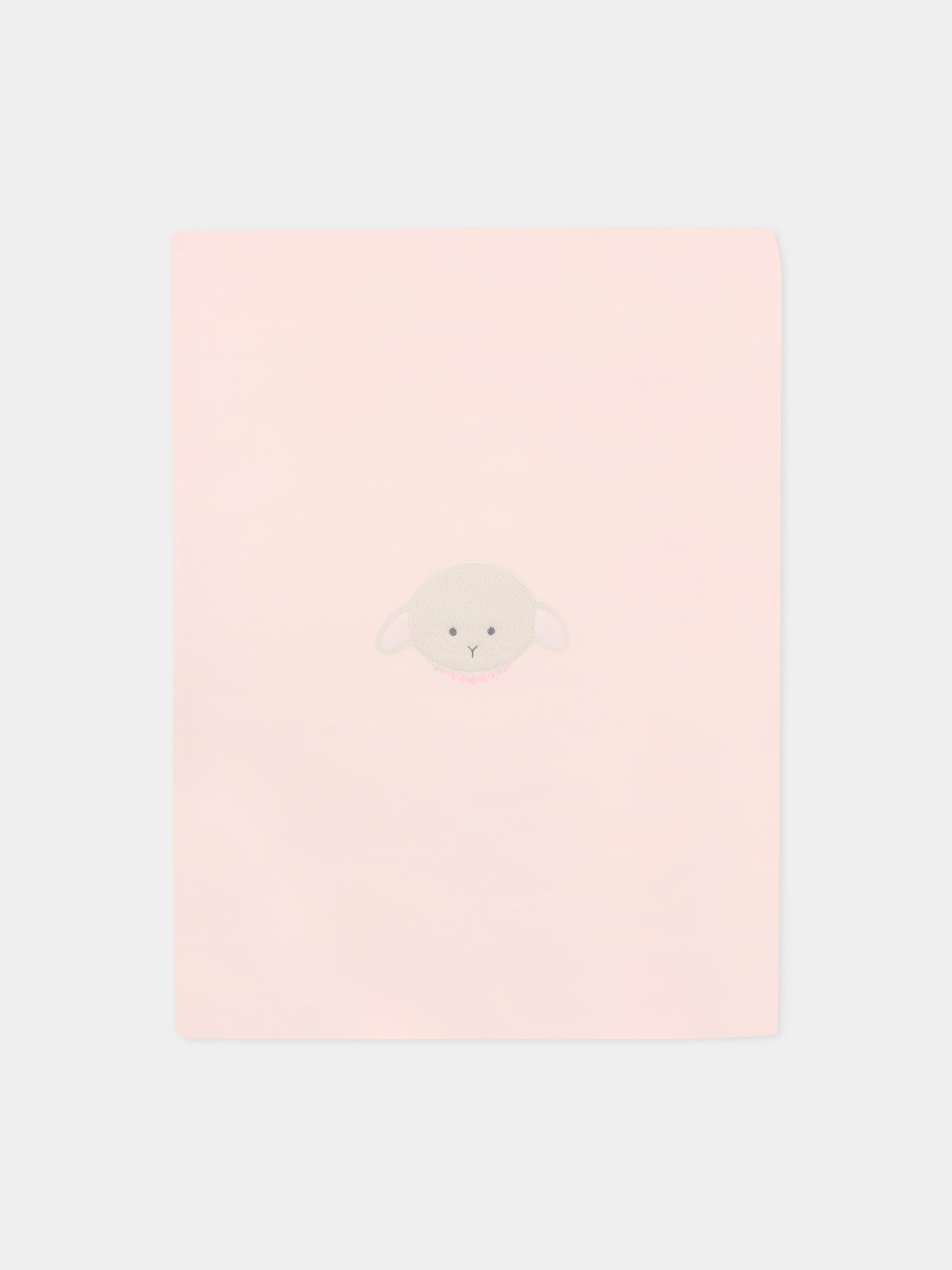 Coperta rosa per neonata con agnellino e collana,Le Boo Beebè,CBC011 30