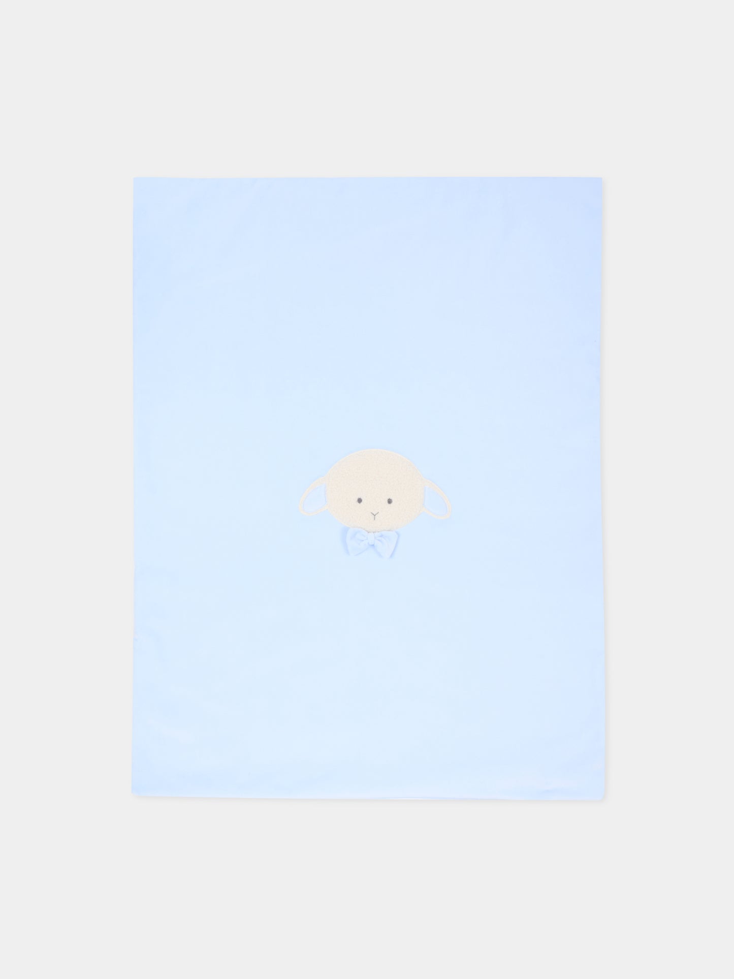 Coperta celeste per neonato con agnellino e papillon,Le Boo Beebè,CBC011 40