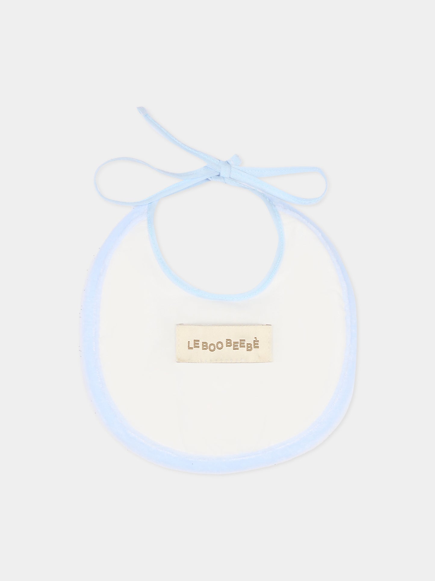 Bavaglino avorio per neonato con agnellino e papillon,Le Boo Beebè,CBB011 40
