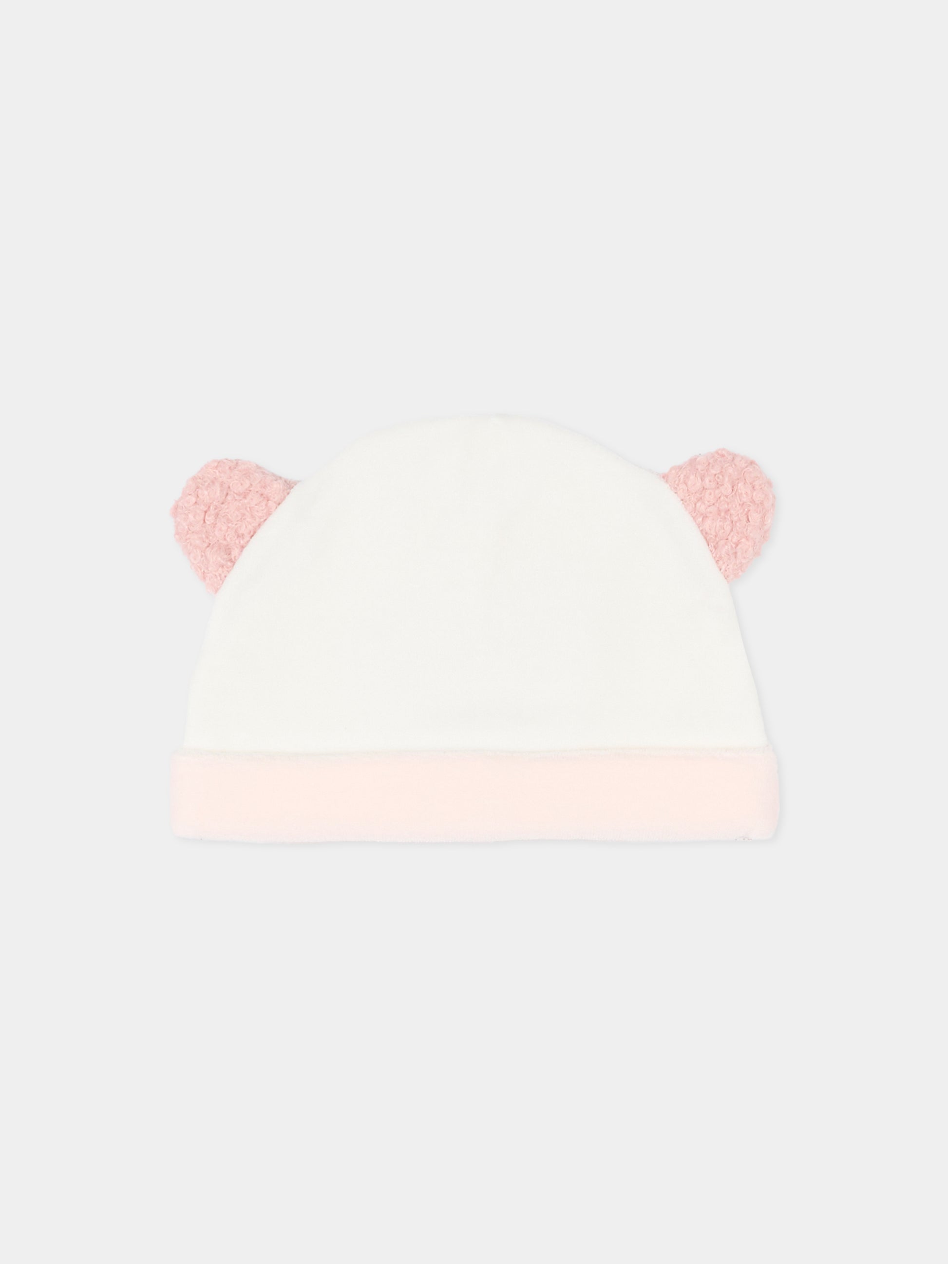 Cappello avorio per neonata con orecchie,Le Boo Beebè,CCB011 30
