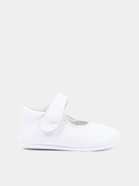 Ballerines blanches pour Bébé Fille