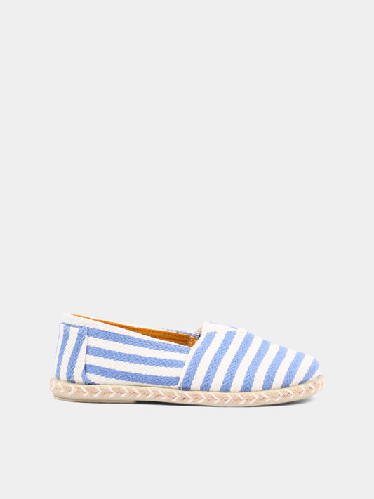Espadrillas azzurre per bambino a righe,Pisamonas,1330 AZUL