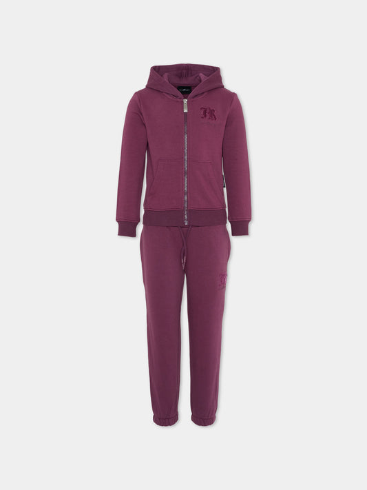 Completo viola per bambino con logo,Richmond,RBA25001CF EGGPLANT