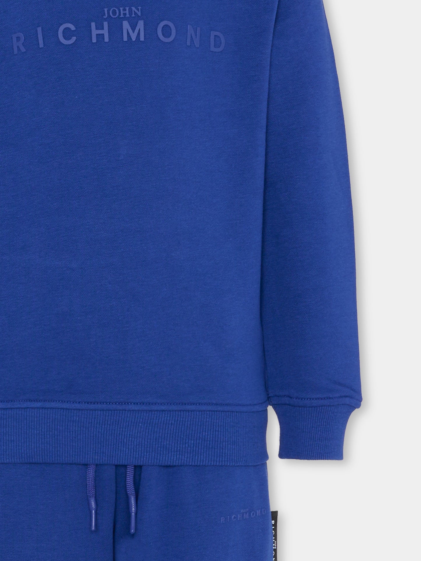Completo blu per bambino con logo,Richmond,RBA25006CF BLUE SOLIDATE