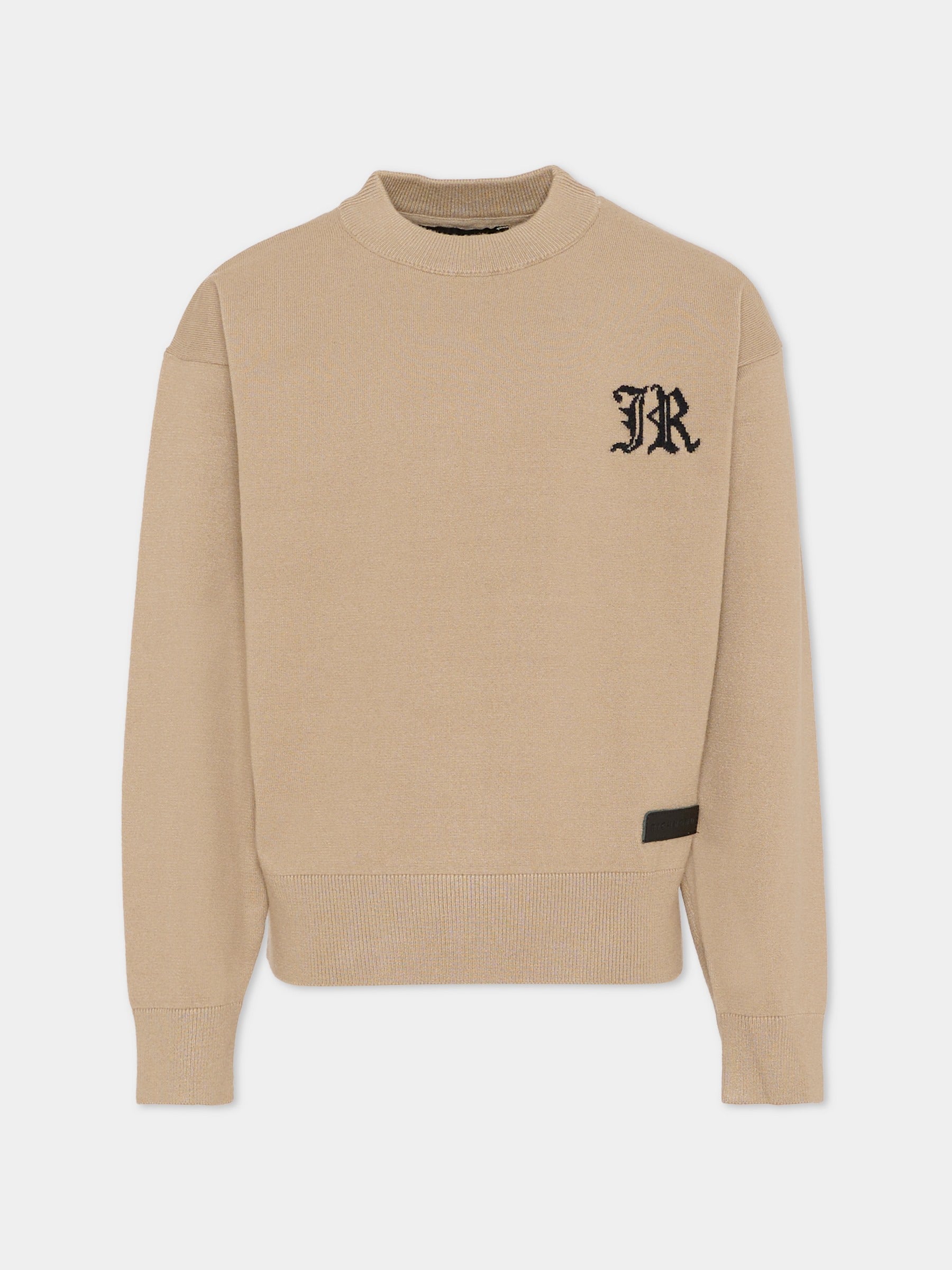 Maglione beige per bambino con logo avorio,Richmond,RBA25011MA TRENCH COAT